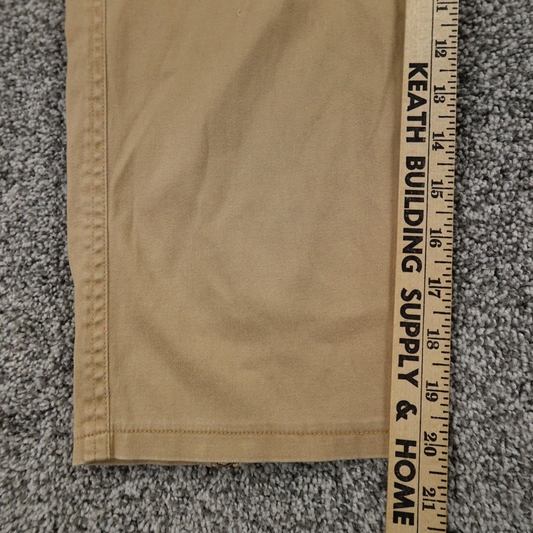 J.Crew J. CREW Pants Womens 10 Chino Flat Front Stretch Mid Rise Brown Beige Tan Comedy? Size 32" / US 10 / IT 46 - 3 Thumbnail
