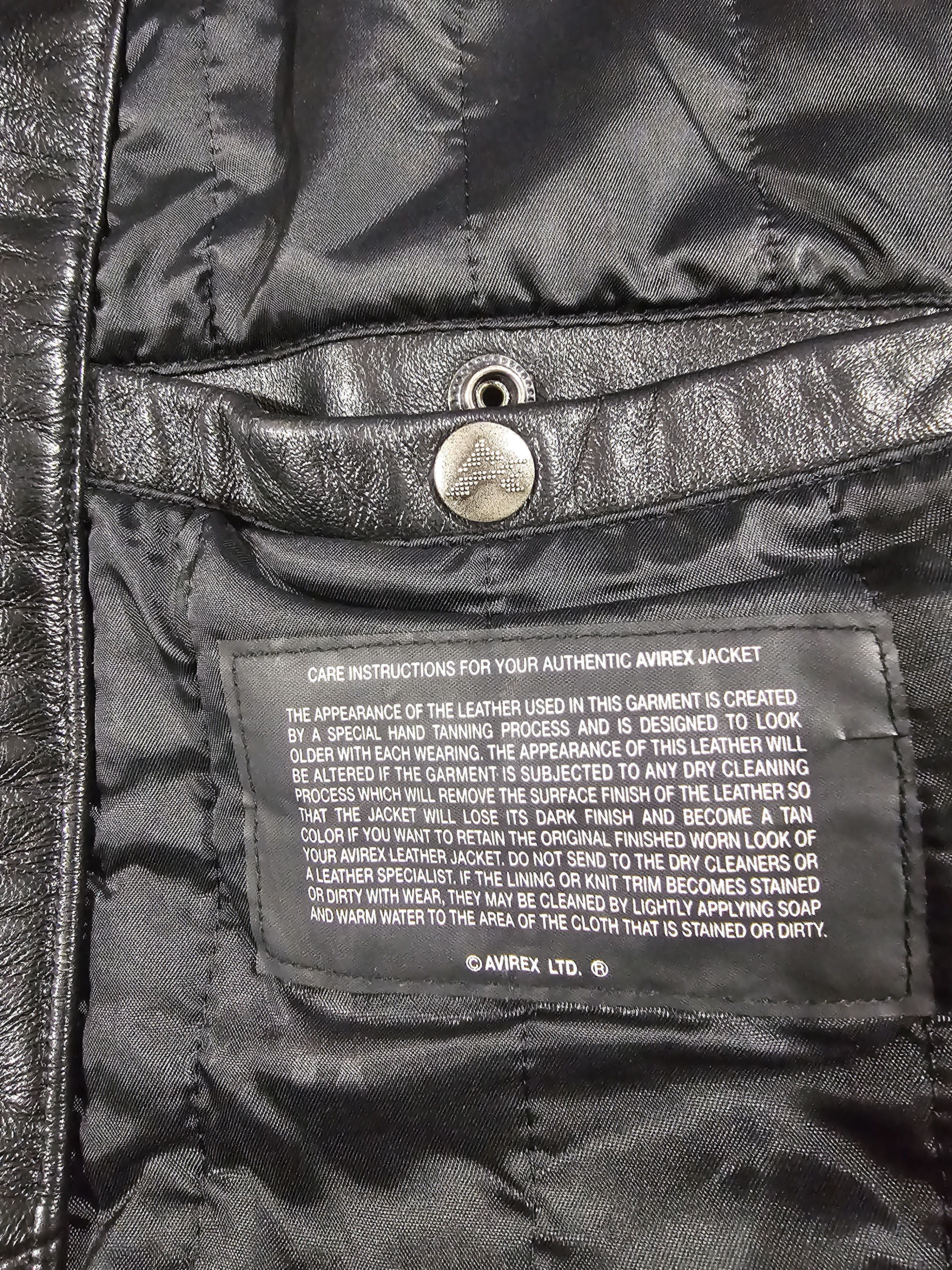 Avirex Vtg Avirex Men's Black Leather Night Phoenix Bomber Sz 4XL Size US XXL / EU 58 / 5 - 7 Thumbnail