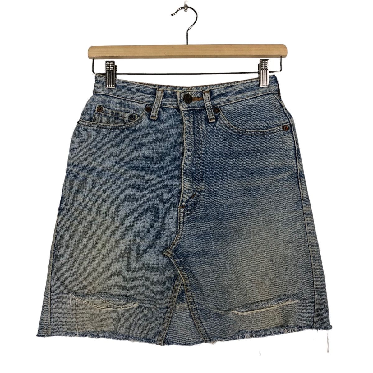 Levi's 🔥90’s Vintage Mini Skirt Levi’s Denim Size 24" / US 00 / IT 34 - 2 Thumbnail