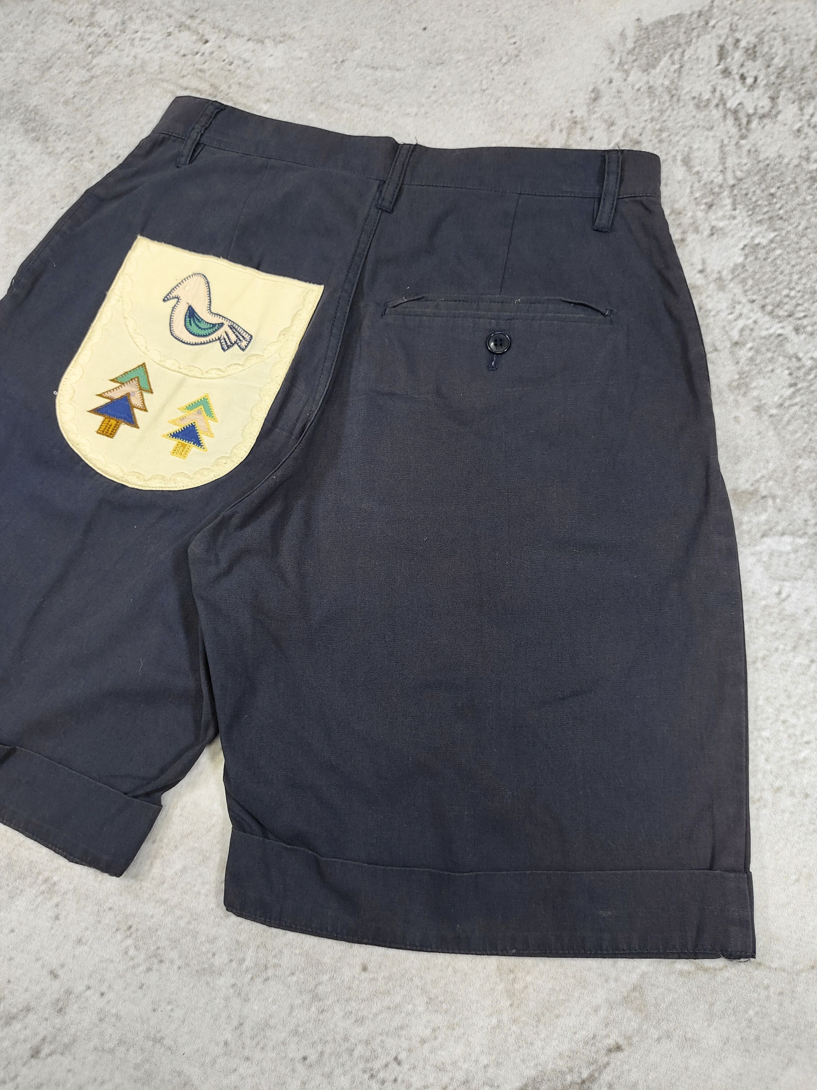Ne-Net 00s Ne-net Japan Archive Embroidered Bird Appliqué Shorts Size 28" / US 6 / IT 42 - 2 Thumbnail