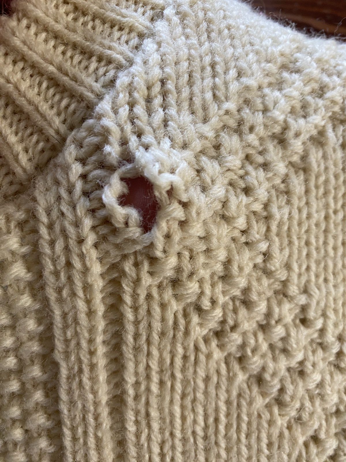 Vintage Vintage 60’s/70’s Cream Fisherman Knit Sweater Size US M / EU 48-50 / 2 - 6 Thumbnail
