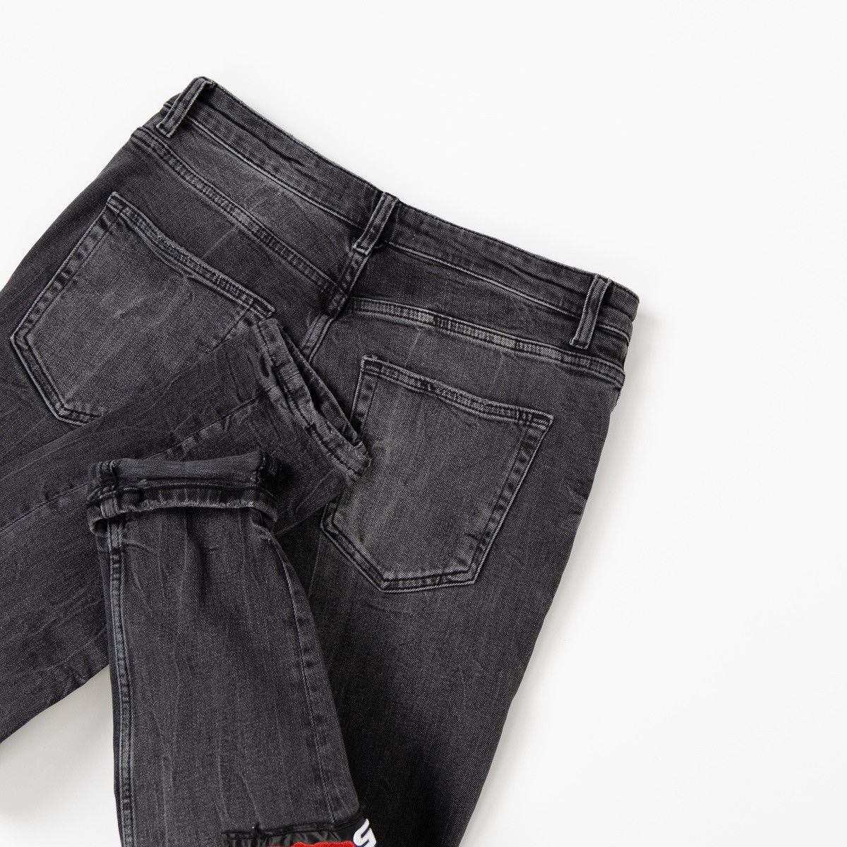 Zara Zara Man Gray Denim Jeans Distressed Patches Graphic Casual Size US 32 / EU 48 - 4 Thumbnail