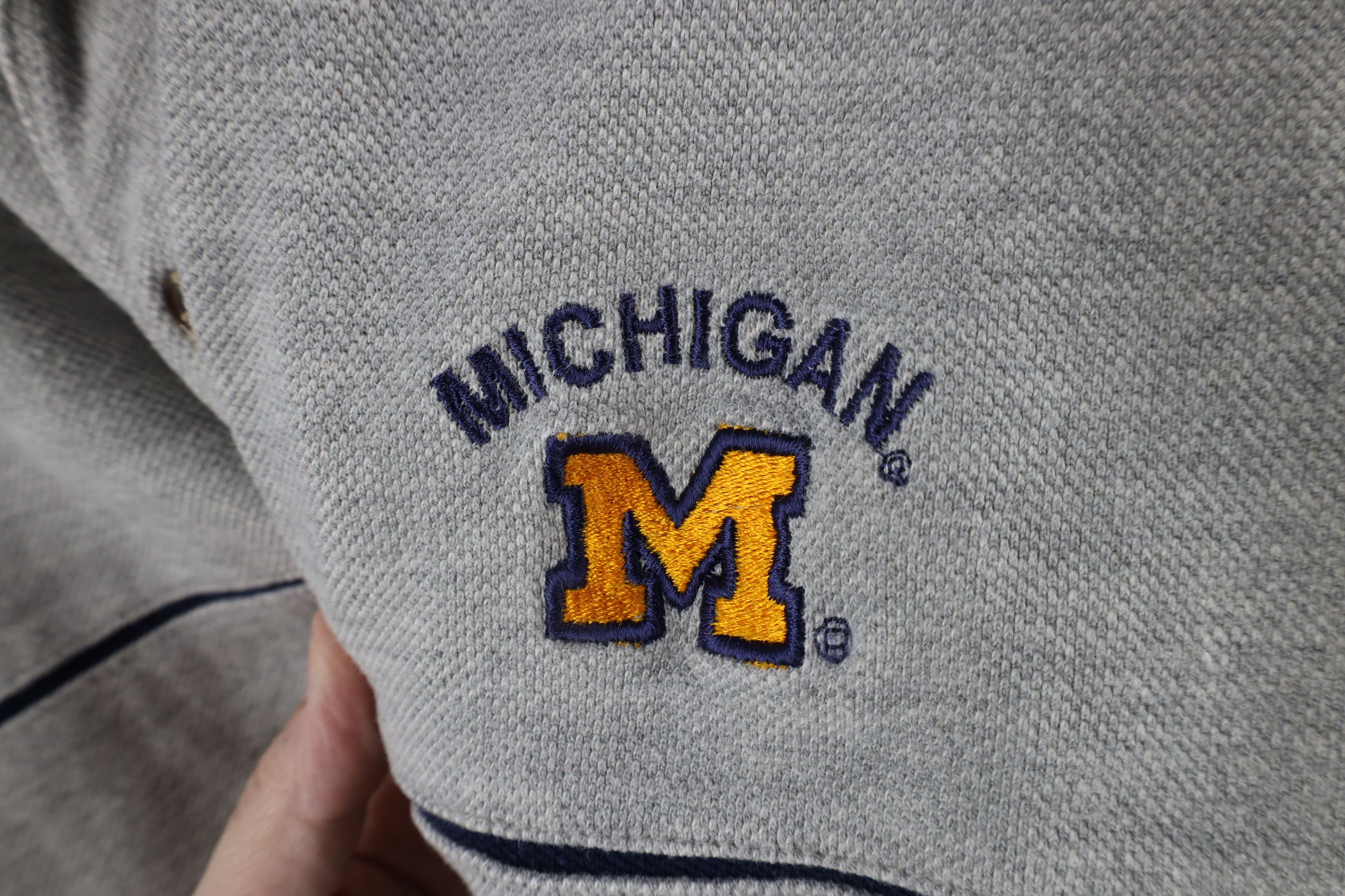 Vintage Vintage 90s University of Michigan Collared Golf Polo Shirt Size US M / EU 48-50 / 2 - 4 Thumbnail