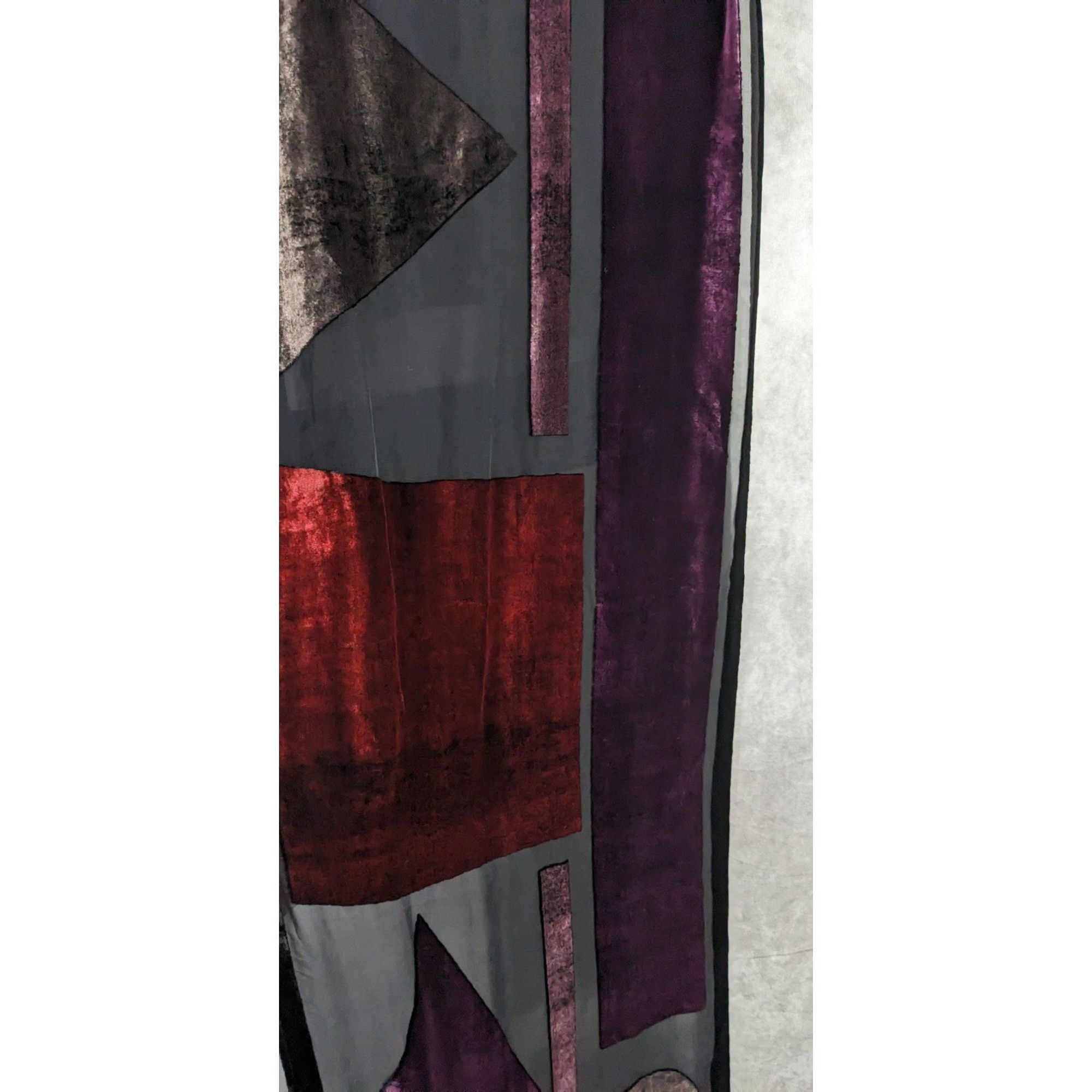 Other Vintage Burnt Velvet Geometric Jewel Tone Scarf/Shawl Size ONE SIZE - 7 Thumbnail