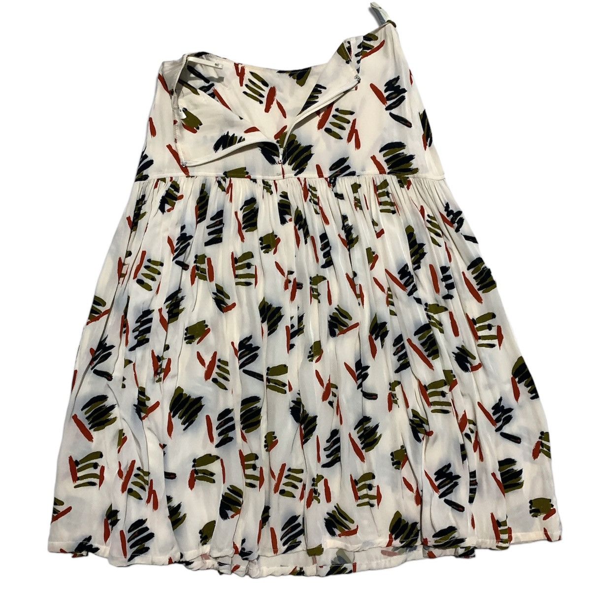 Jean Paul Gaultier Jean Paul Gaultier 1980s Lipstick Pleated Rayon Skirt Size 26" / US 2 / IT 38 - 6 Thumbnail