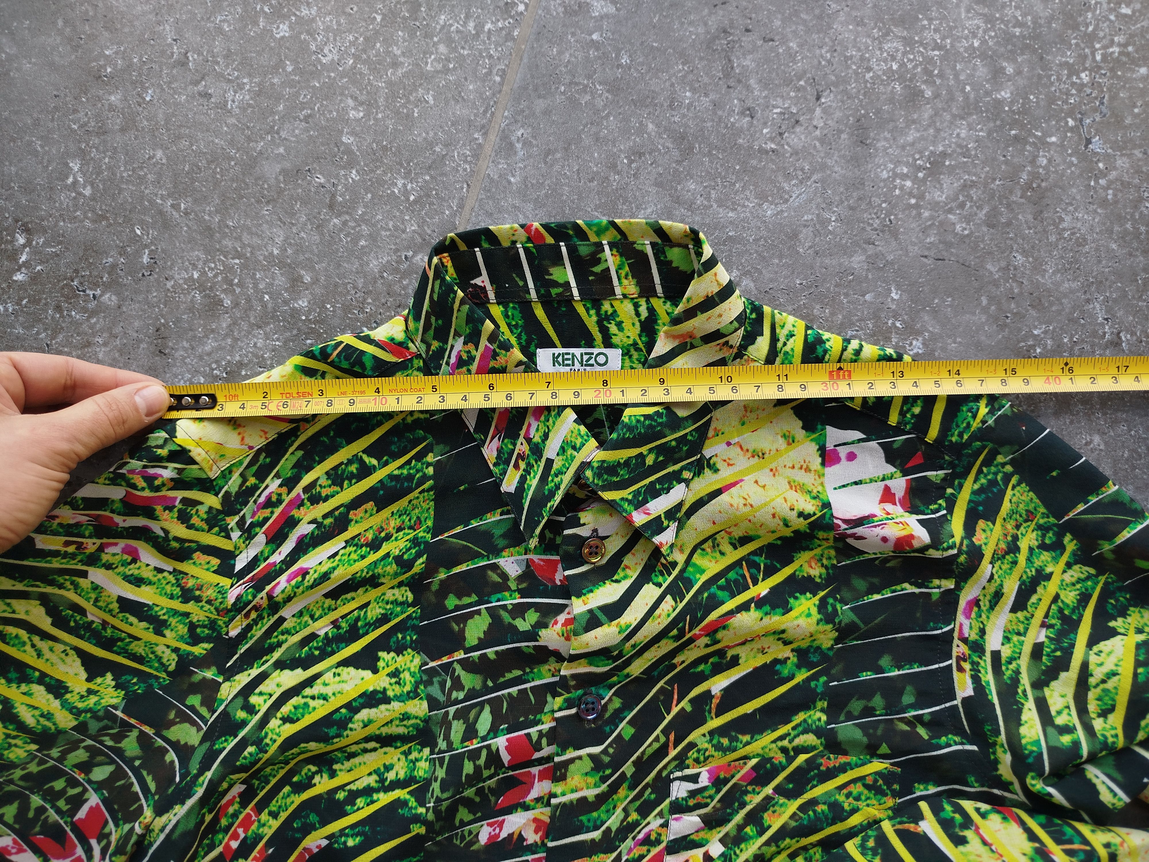 Kenzo Blouse Long Sleeve Tropical Floral 100% Silk Size 34/XS Size XS / US 0-2 / IT 36-38 - 11 Thumbnail