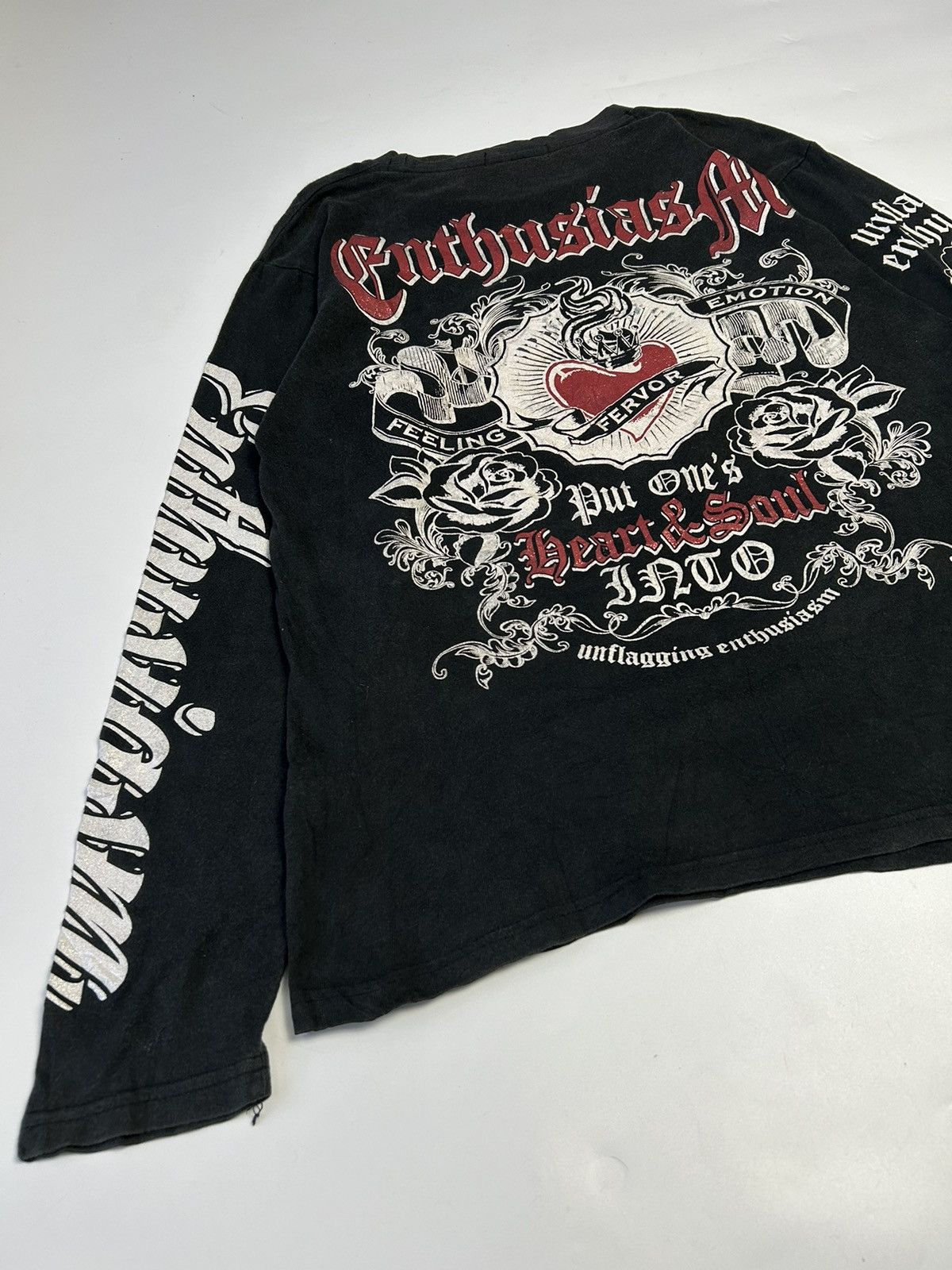 Japanese Brand ENTHUSIASM LONG SLEEVE PRINTED T-SHIRT Size US M / EU 48-50 / 2 - 4 Thumbnail