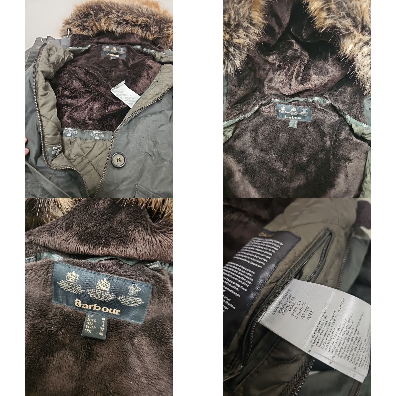 Barbour Barbour Parka Waxed Cotton Green USA SIZE 6 Women Jacket Coat Barbour Thrunton Parka Waxed Size M / US 6-8 / IT 42-44 - 9 Thumbnail