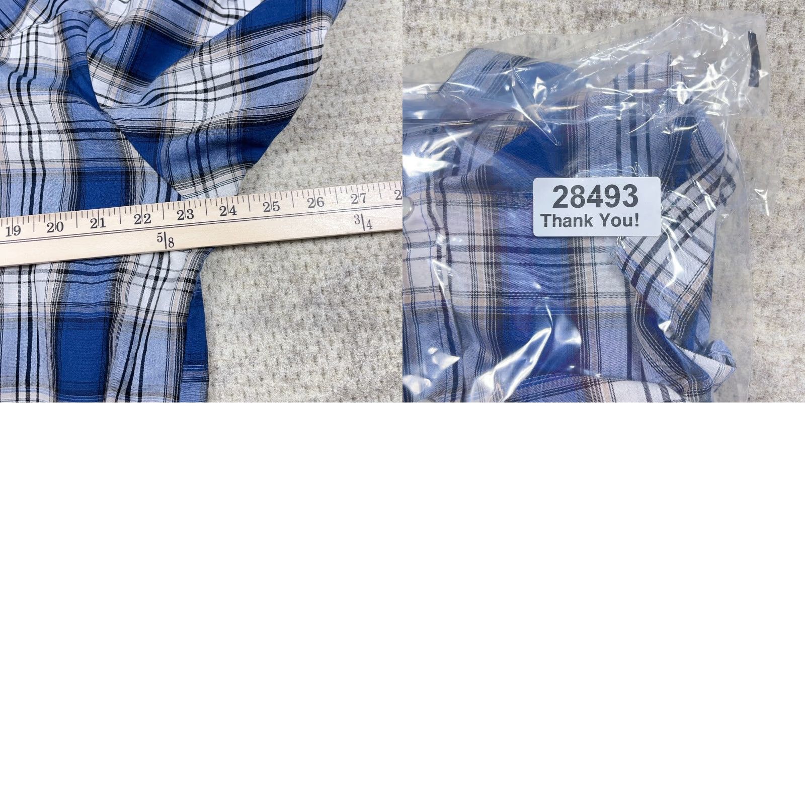 Vintage Plains Western Wear Shirt Men Large Blue Plaid Pearl Snap Button Cowboy Yoke Size US L / EU 52-54 / 3 - 8 Thumbnail