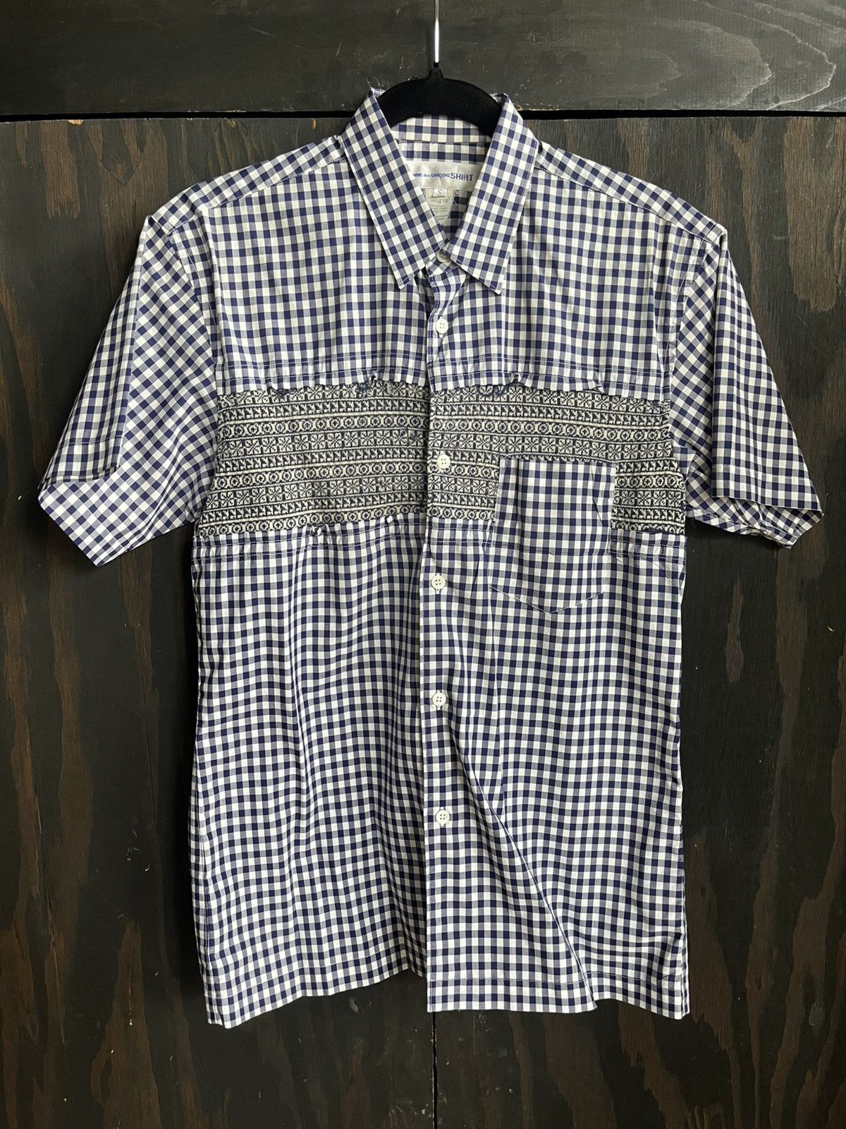 Comme des Garcons Comme Des Garçons Shirt ss button down knit patchwork Size US S / EU 44-46 / 1 - 1 Thumbnail