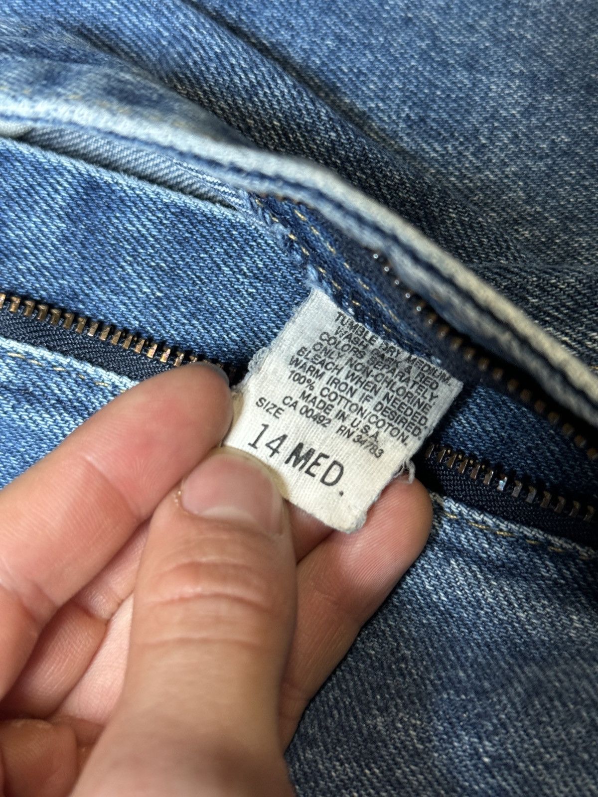 Lee × Vintage Vtg 90s Lee Riders Womens 14 28x32 Medium Wash Mom Jeans Size 36" / US 14 / IT 50 - 6 Thumbnail