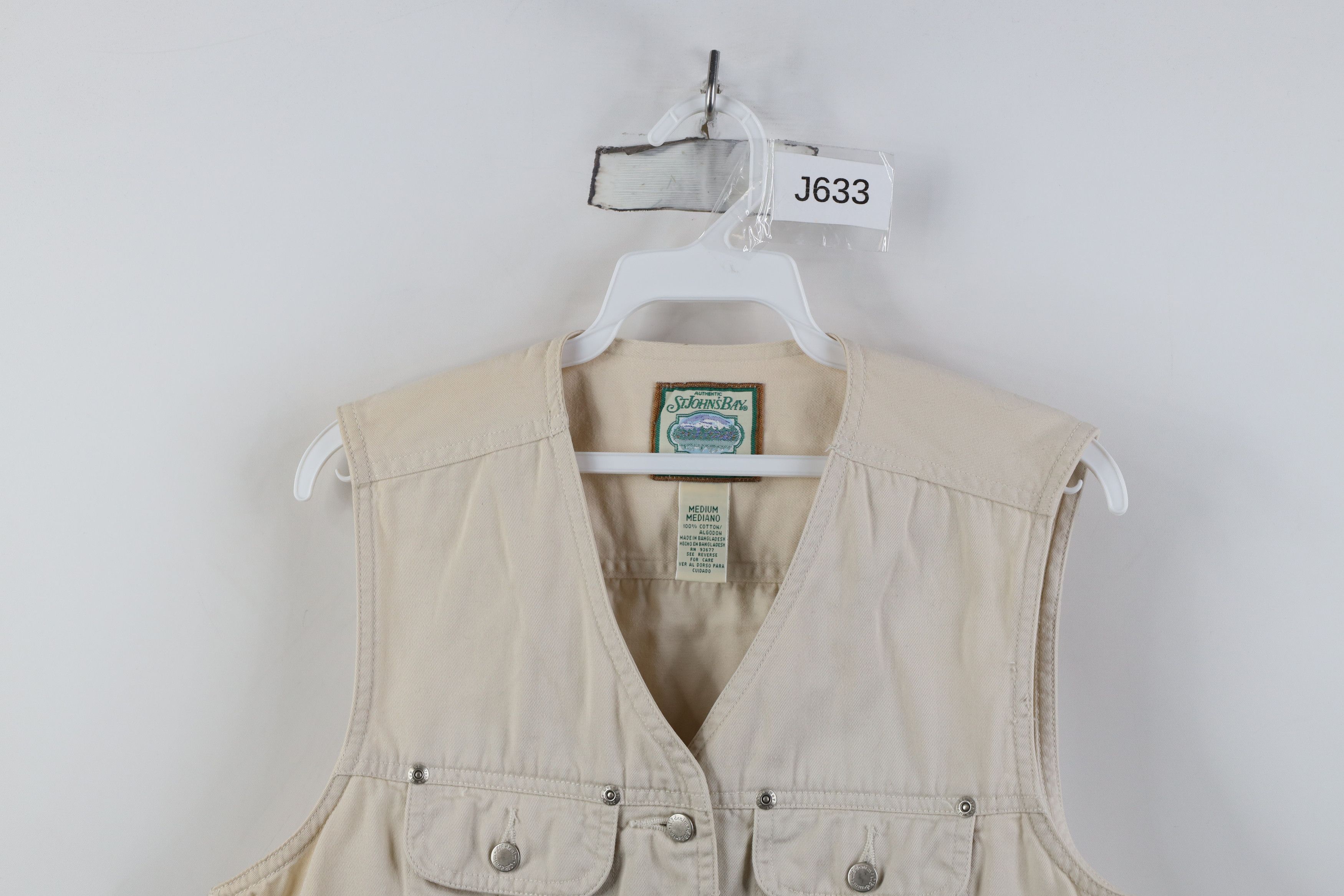 Vintage Vintage 90s Streetwear Buckle Back Vest Jacket Beige Size M / US 6-8 / IT 42-44 - 2 Thumbnail