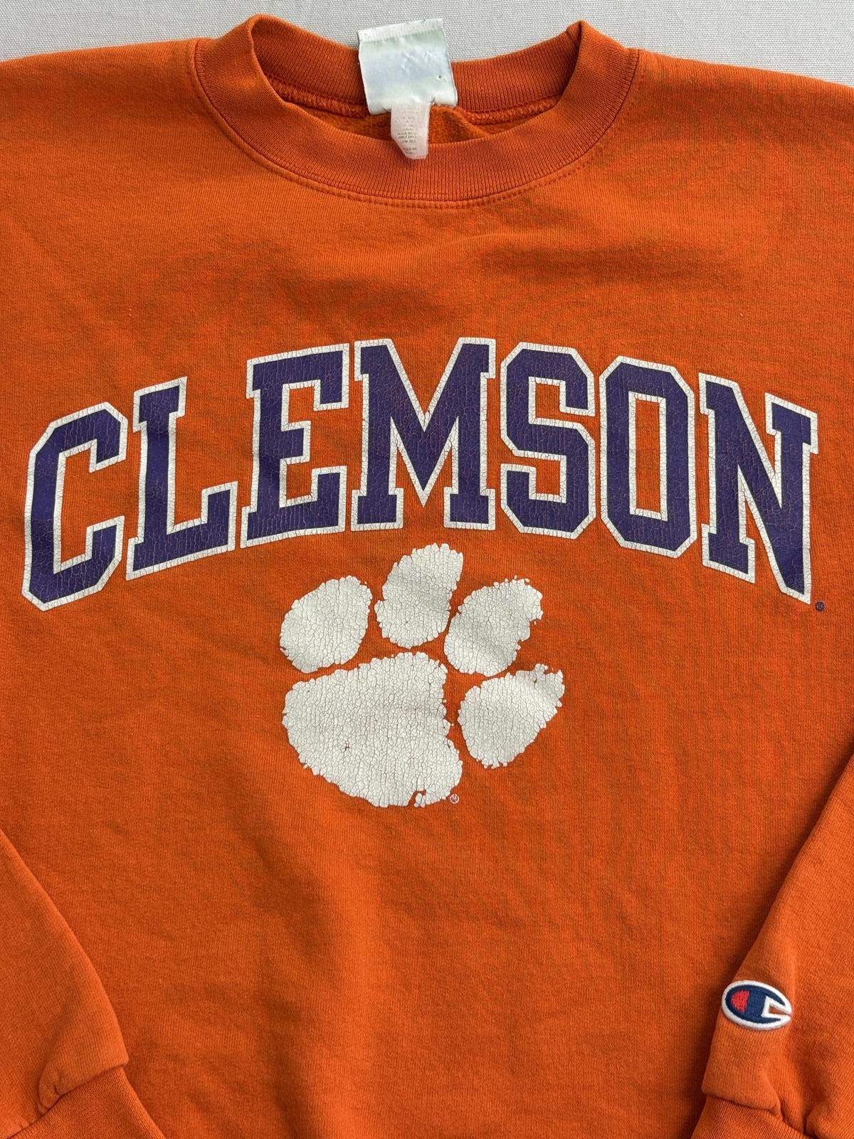 Champion Vintage Clemson University Crewneck Reverse Weave Sweatshirt Size US S / EU 44-46 / 1 - 3 Thumbnail
