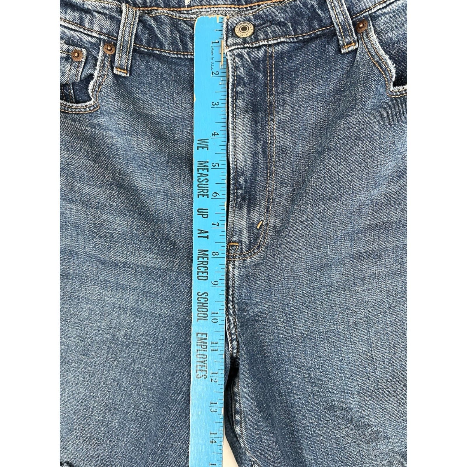 Abercrombie & Fitch Abercrombie & Fitch Denim Jeans Ankle Straight Ultra High Rise Women’s Size 16 Blue Regular 34in 25in Distressed Pockets Comfort Jeans Women's Denim Size 38" / US 16 / IT 52 - 4 Thumbnail