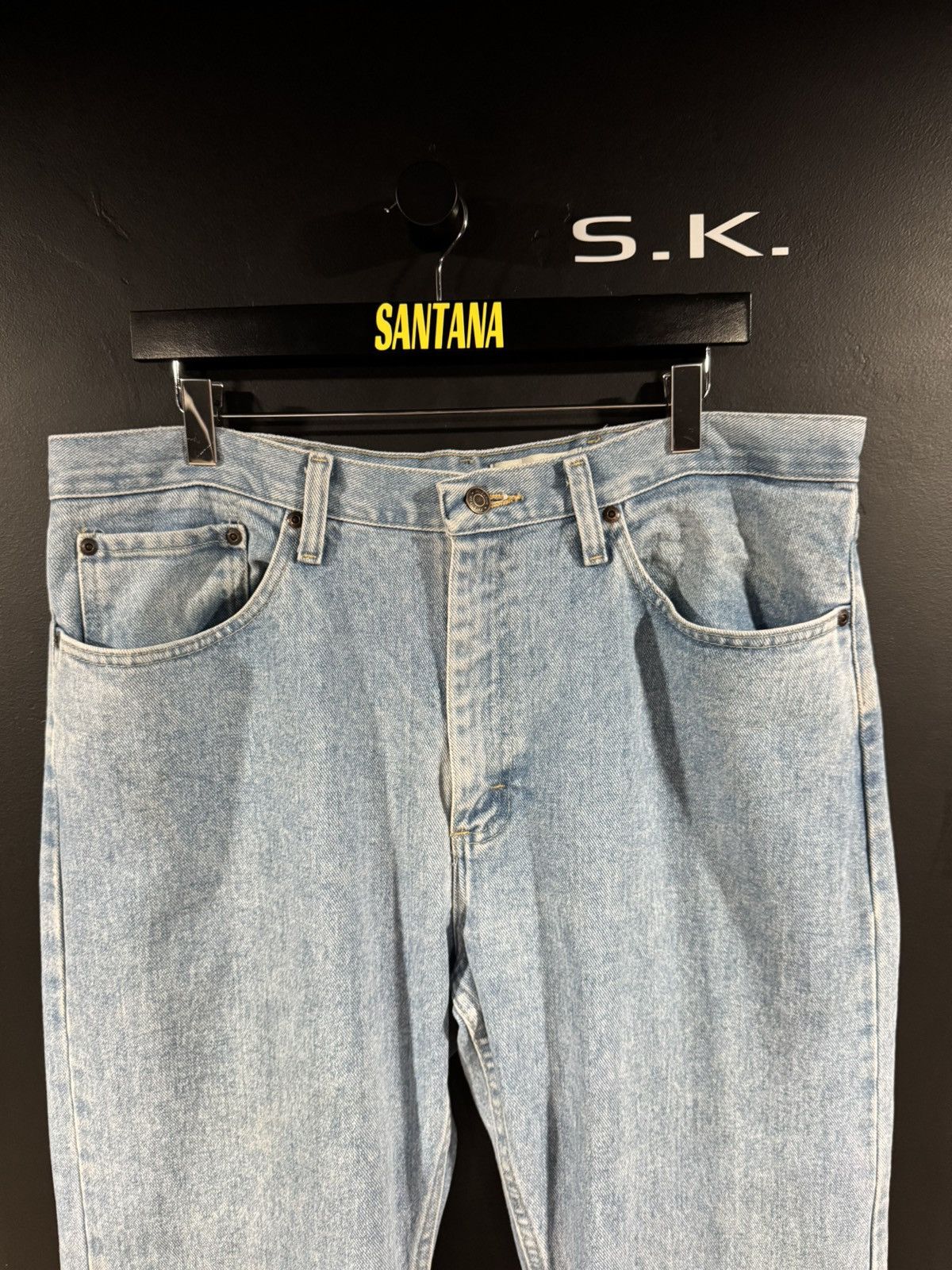 Wrangler 90s / 00s Vintage Wrangler Faded Stone Wash Denim Jeans 36 Size US 36 / EU 52 - 2 Thumbnail