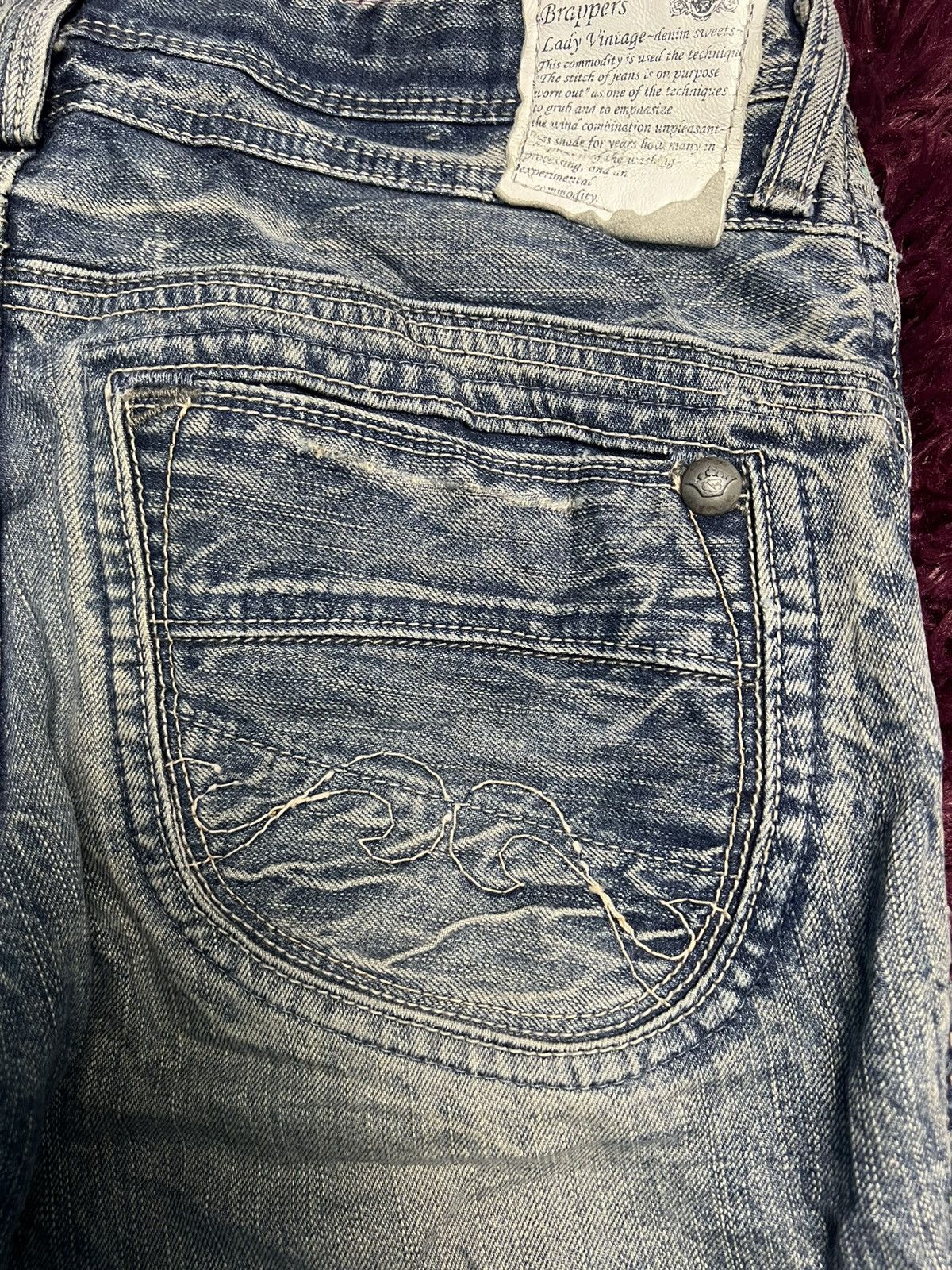 Big John VTG Brappers Japanese Denim Lady Vintage Flare Jeans Y2K(47) Size 32" / US 10 / IT 46 - 12 Thumbnail