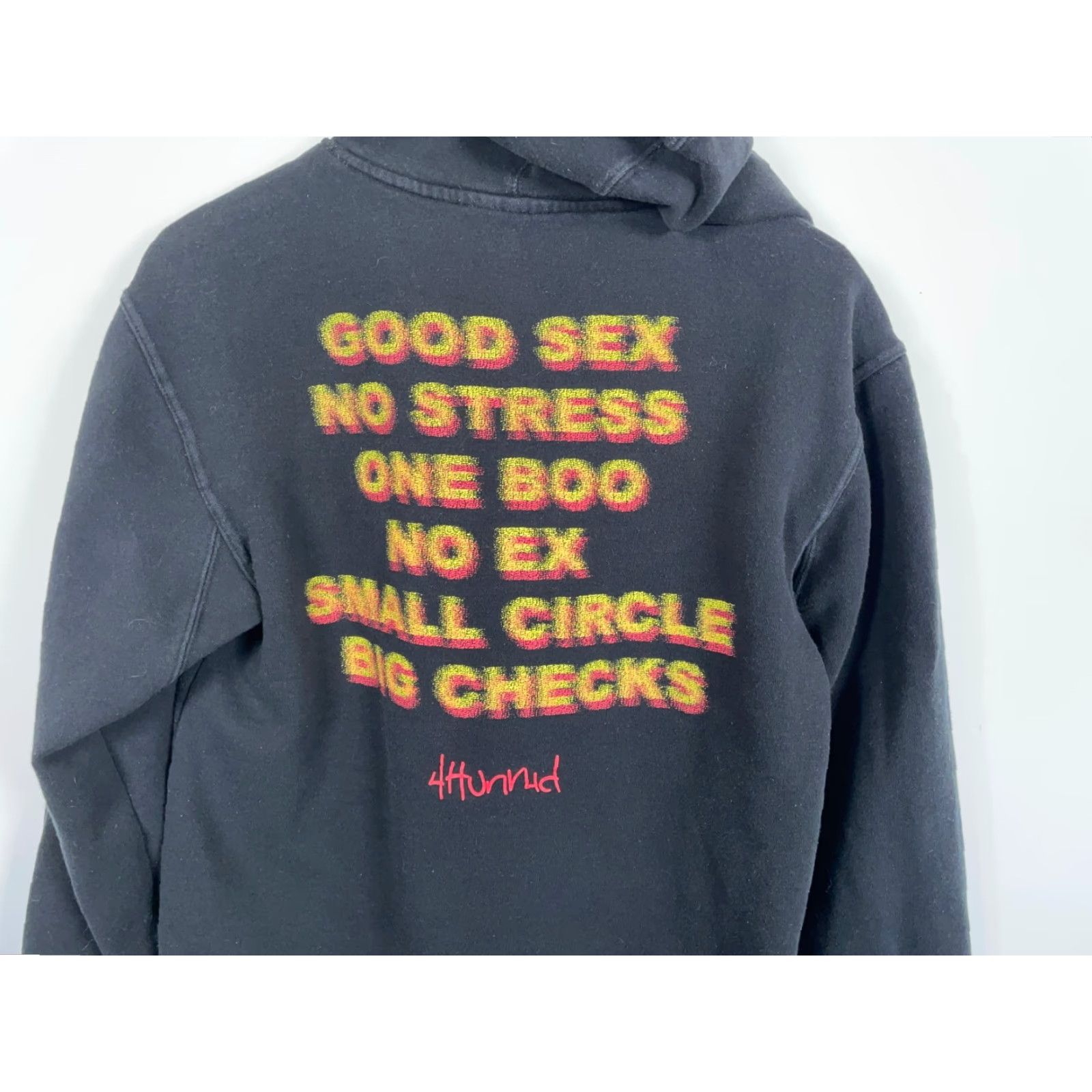 Vintage 4Hunnid Hoodie Men's Medium Black Graphic Print Crew Neck Pullover Sweatshirt Hip Hop Retro Heavyweight Pockets Size US M / EU 48-50 / 2 - 4 Thumbnail