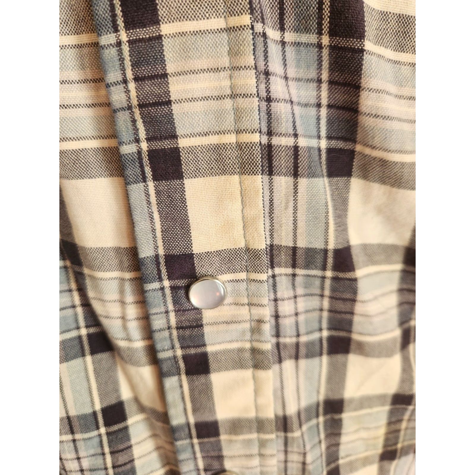 Vintage VINTAGE Big Mac Western Shirt Blue Plaid Pearl Snaps Mens L Button-Up Tailored Regular Fit Pocketed Size L Size US L / EU 52-54 / 3 - 4 Thumbnail