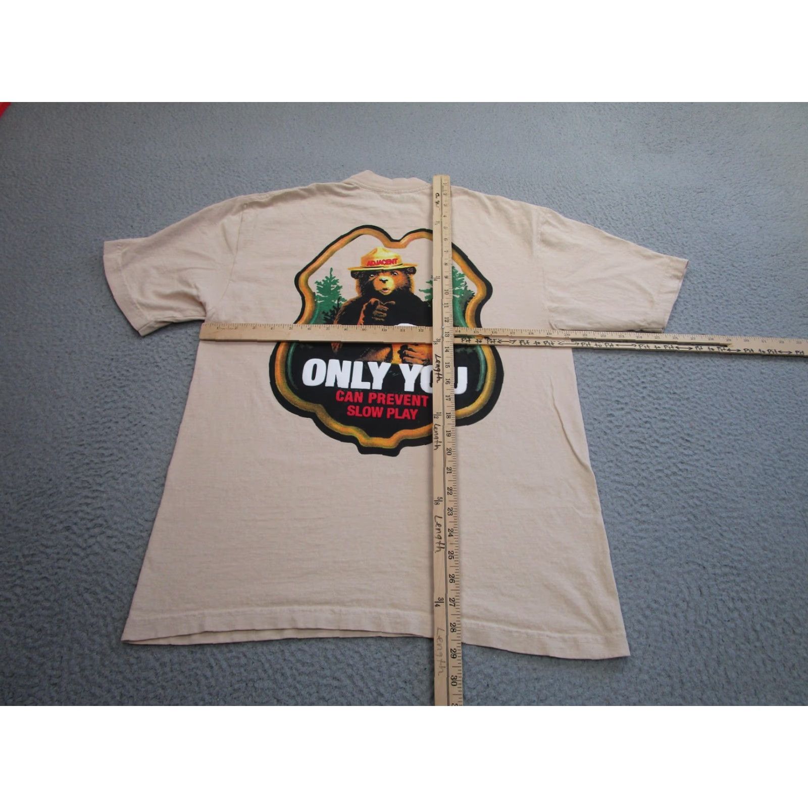 Vintage Country Club Adjacent Shirt Mens Medium Tan Only You Can Prevent Slow Play Golf Size US M / EU 48-50 / 2 - 6 Thumbnail
