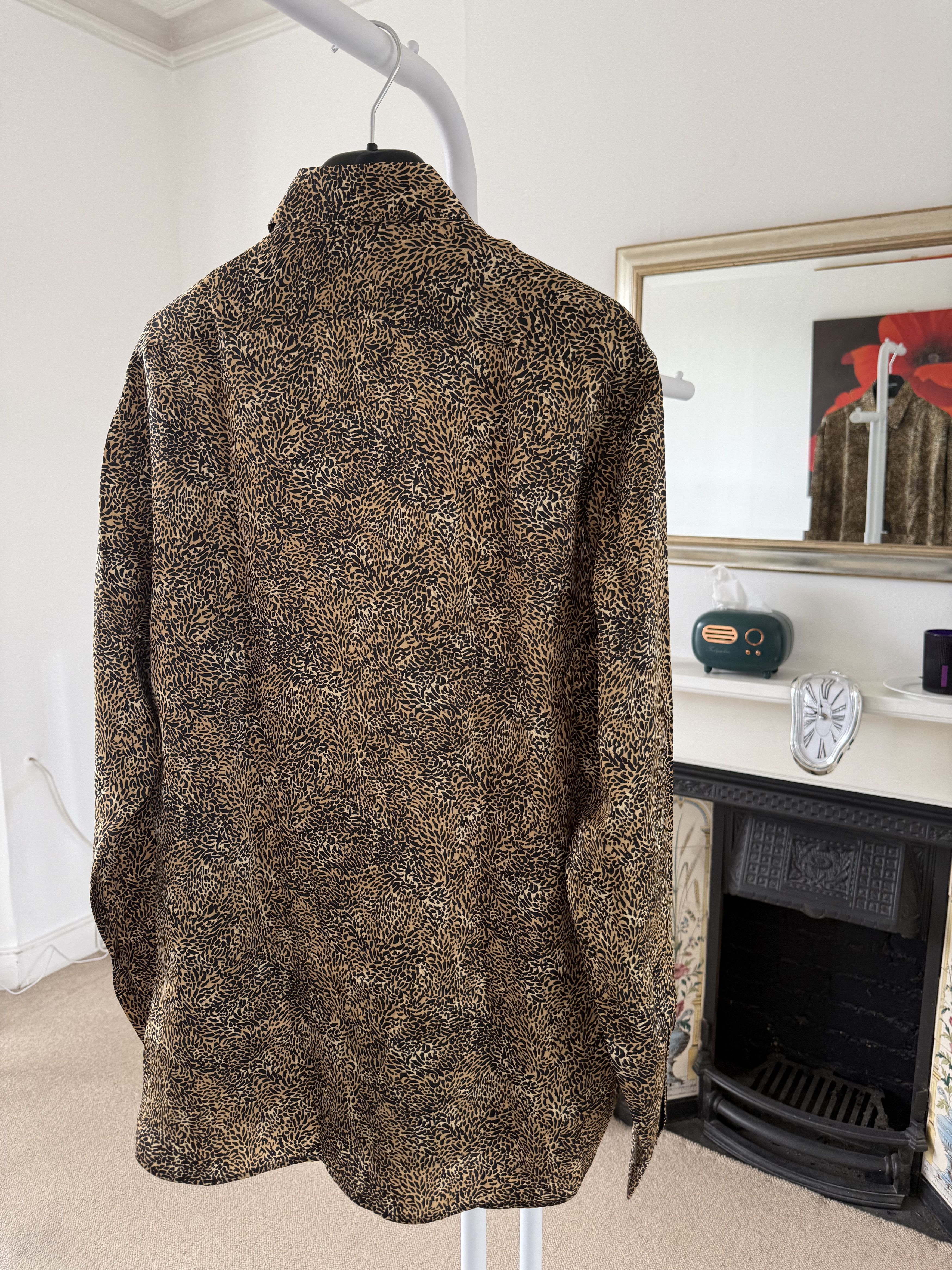 Saint Laurent Paris Saint Laurent Silk Leopard Shirt Size US M / EU 48-50 / 2 - 2 Thumbnail
