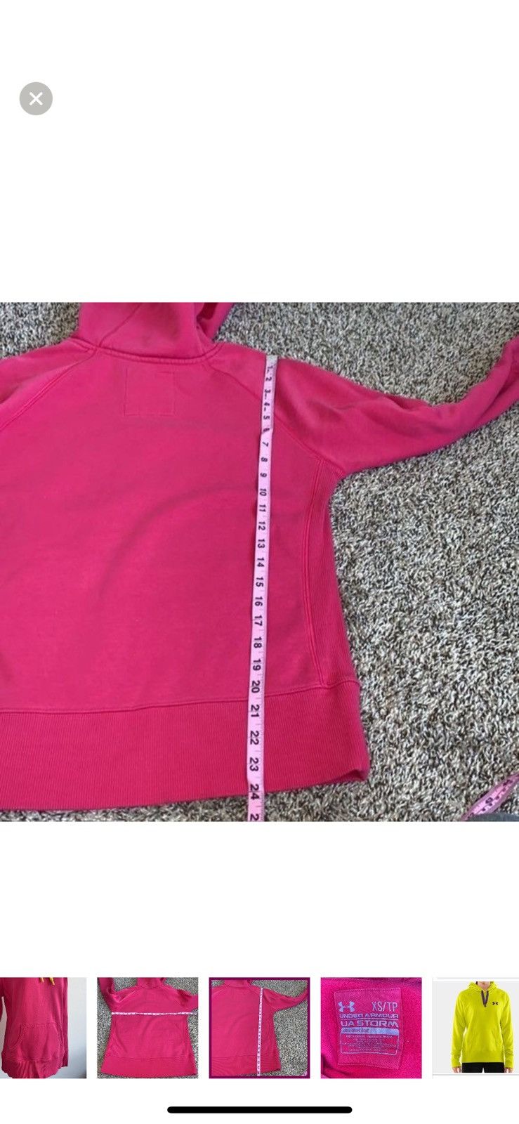 Under Armour Under armour XS pink stone hoodie Size XS / US 0-2 / IT 36-38 - 3 Thumbnail