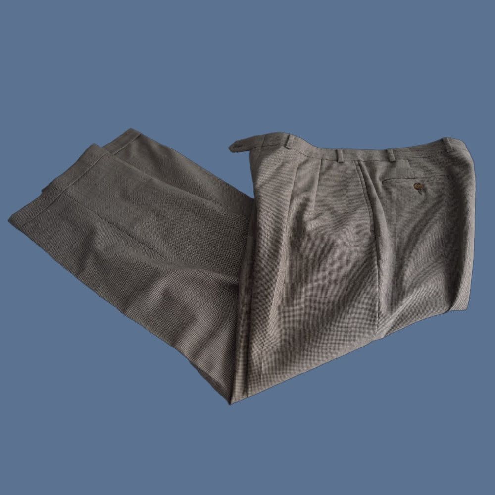 Ralph Lauren Lauren Ralph Lauren Men's Dress Pants Gray Houndstooth Wool 36/32 Size US 36 / EU 52 - 1 Thumbnail
