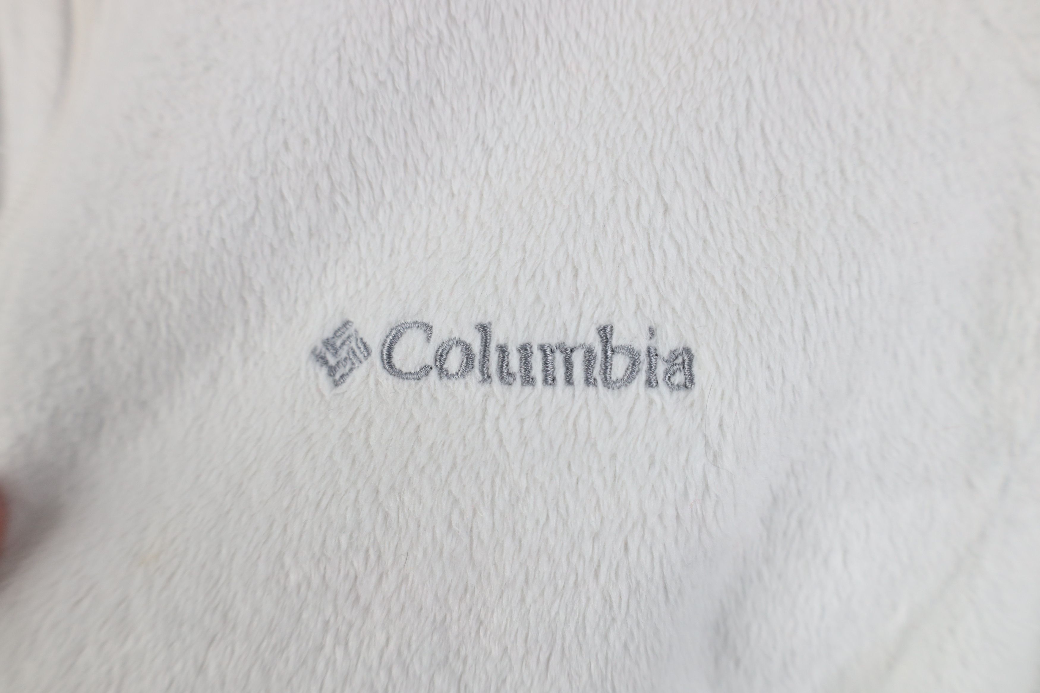 Columbia Vintage Y2K Columbia Fleece Full Zip Hooded Jacket White Size M / US 6-8 / IT 42-44 - 4 Thumbnail