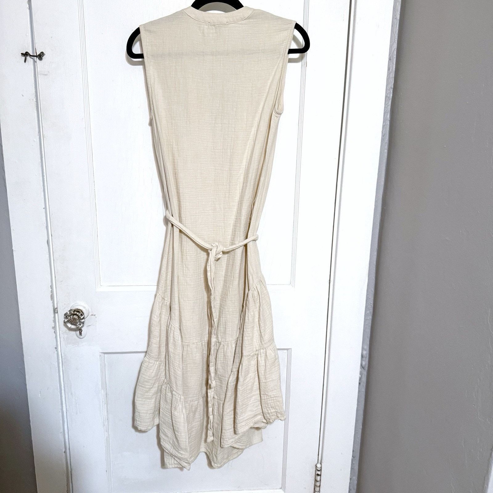 Drew Drew Anthropologie Button Belted Dress Natural Sz Small Size S / US 4 / IT 40 - 6 Thumbnail