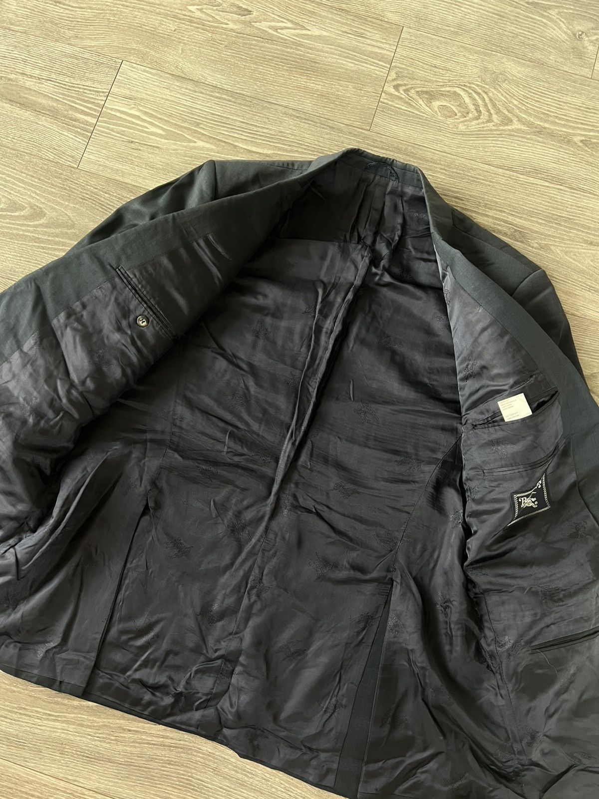 Burberry × Designer Vintage Burberrys England Finest Quality Wool/Viscose Blazer Size 46R - 11 Thumbnail