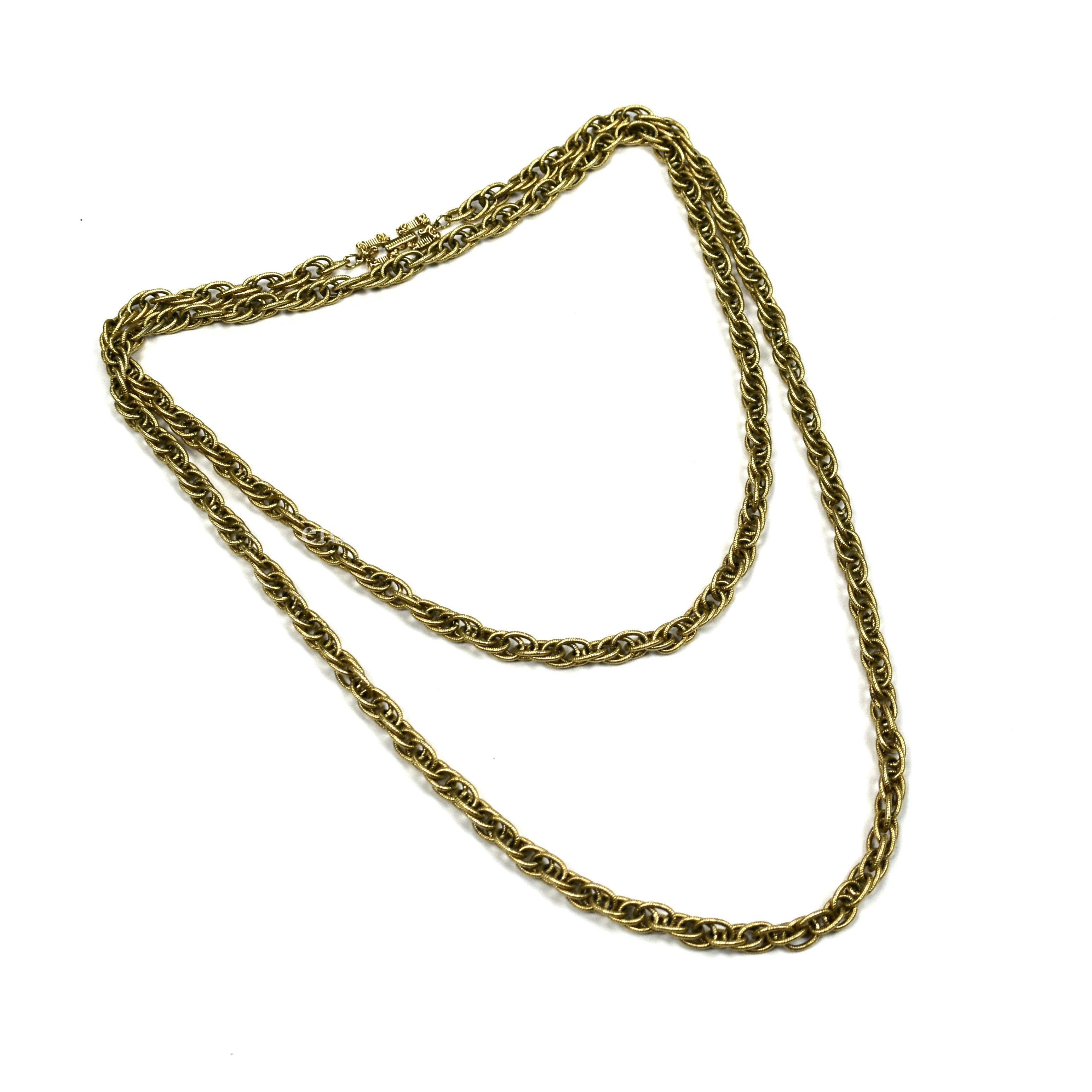 Givenchy Givenchy 54" Gold Ornate Oval Link Chain Necklace Size ONE SIZE - 1 Preview