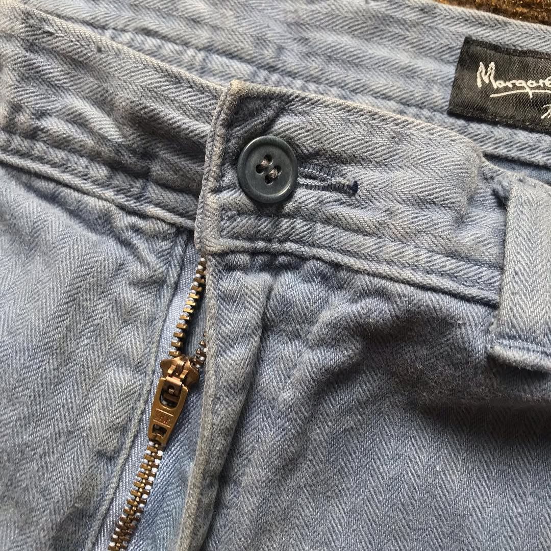 Margaret Howell × Other UK × Vintage Vintage Margaret Howell Of england Casual Chinos grey blue Size US 34 / EU 50 - 4 Thumbnail