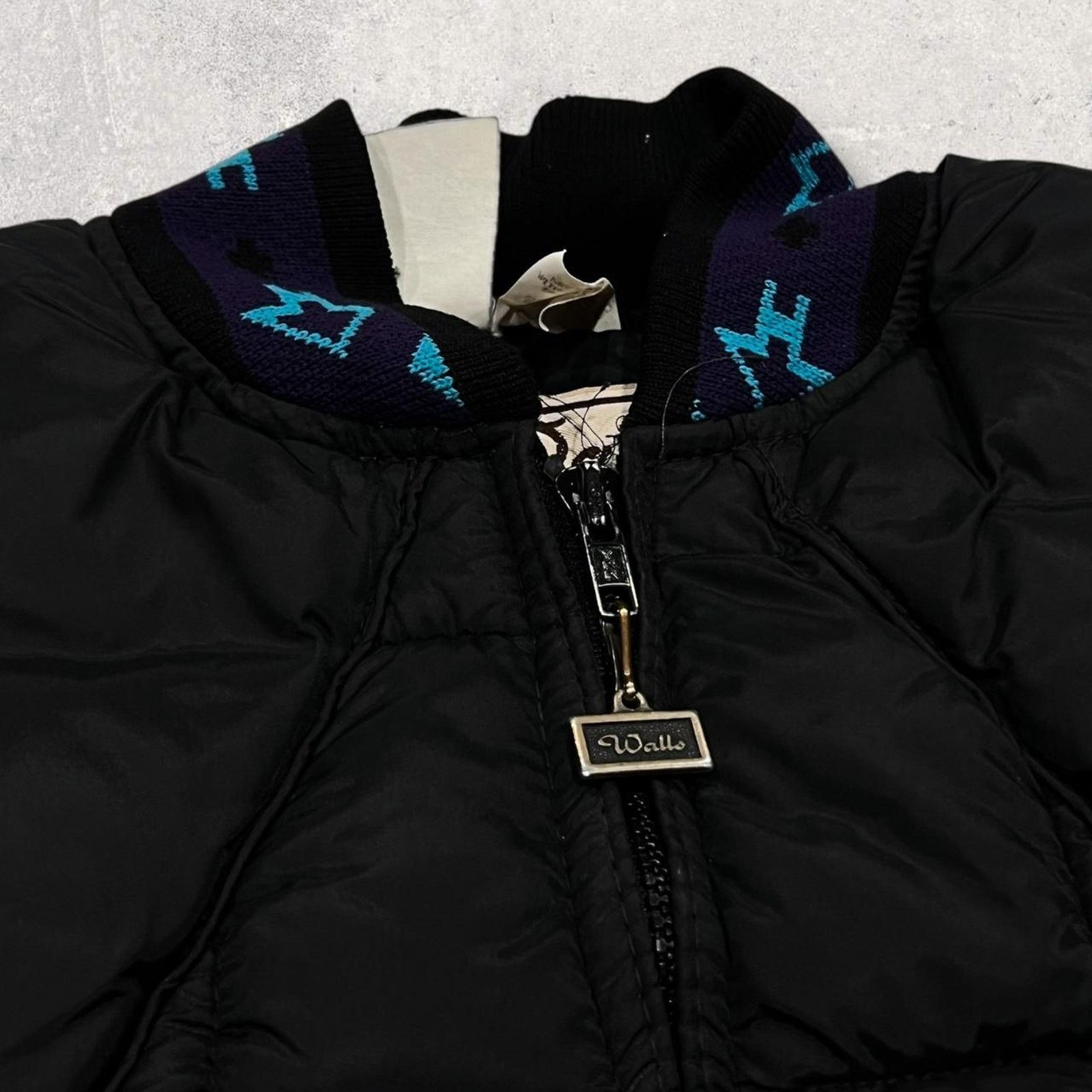 Walls Walls (Vintage) Black Full-Zip Quilted Puffer Vest Size US XL / EU 56 / 4 - 2 Thumbnail