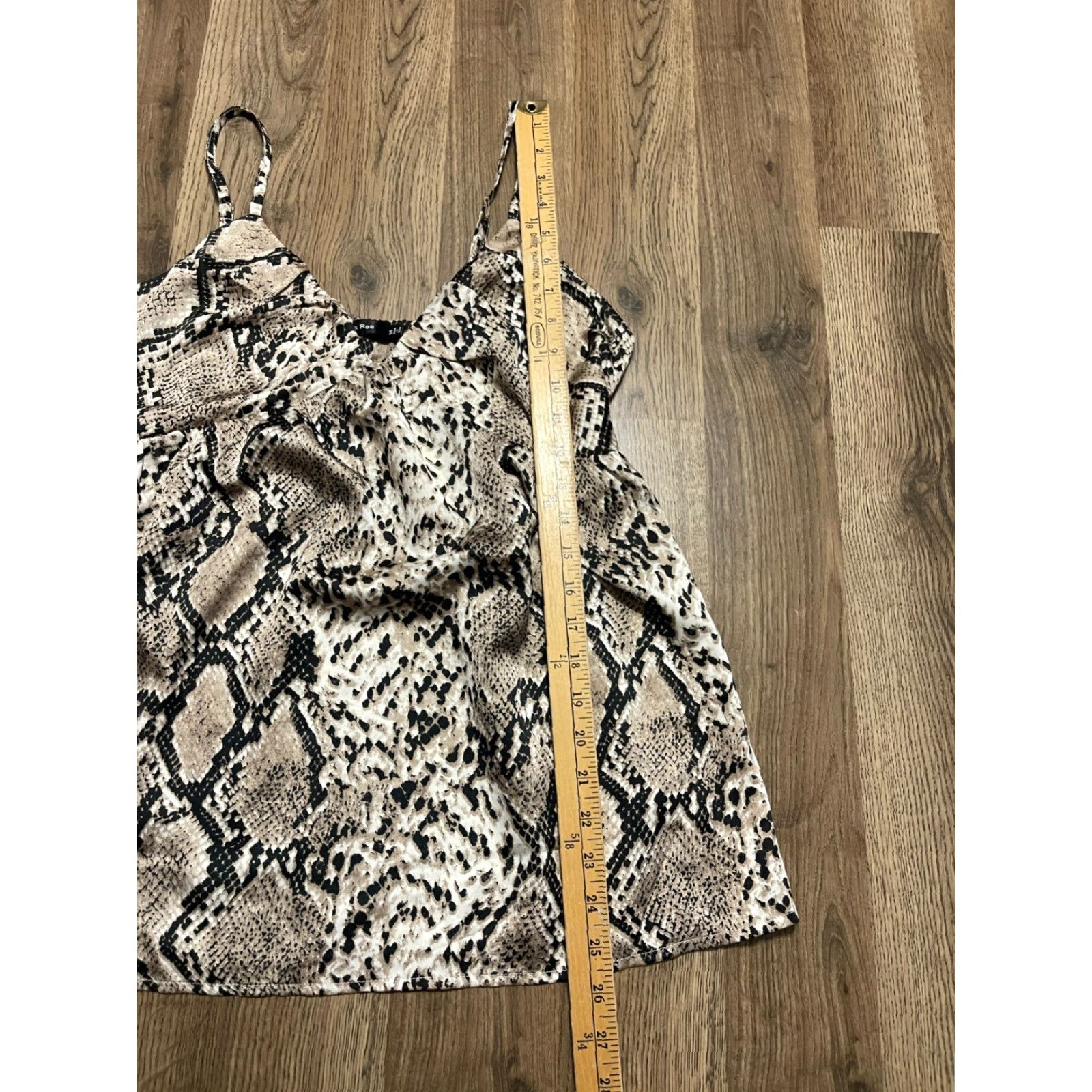 Vintage Doe & Rae Tank Top Women's Size Medium V-Neck Snakeskin Black Brown White NWT Tank Womens M Brown Black White Snakeskin Vneck NWT Size M / US 6-8 / IT 42-44 - 7 Thumbnail