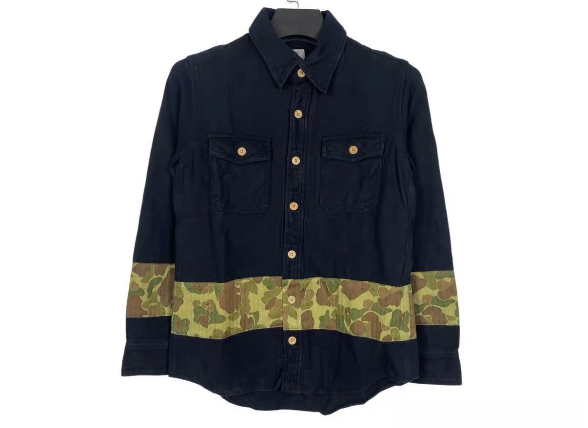 Visvim Visvim F.I.L Hankyu Limited Camouflage Panel Shirt J31 Size US XS / EU 42 / 0 - 1 Thumbnail