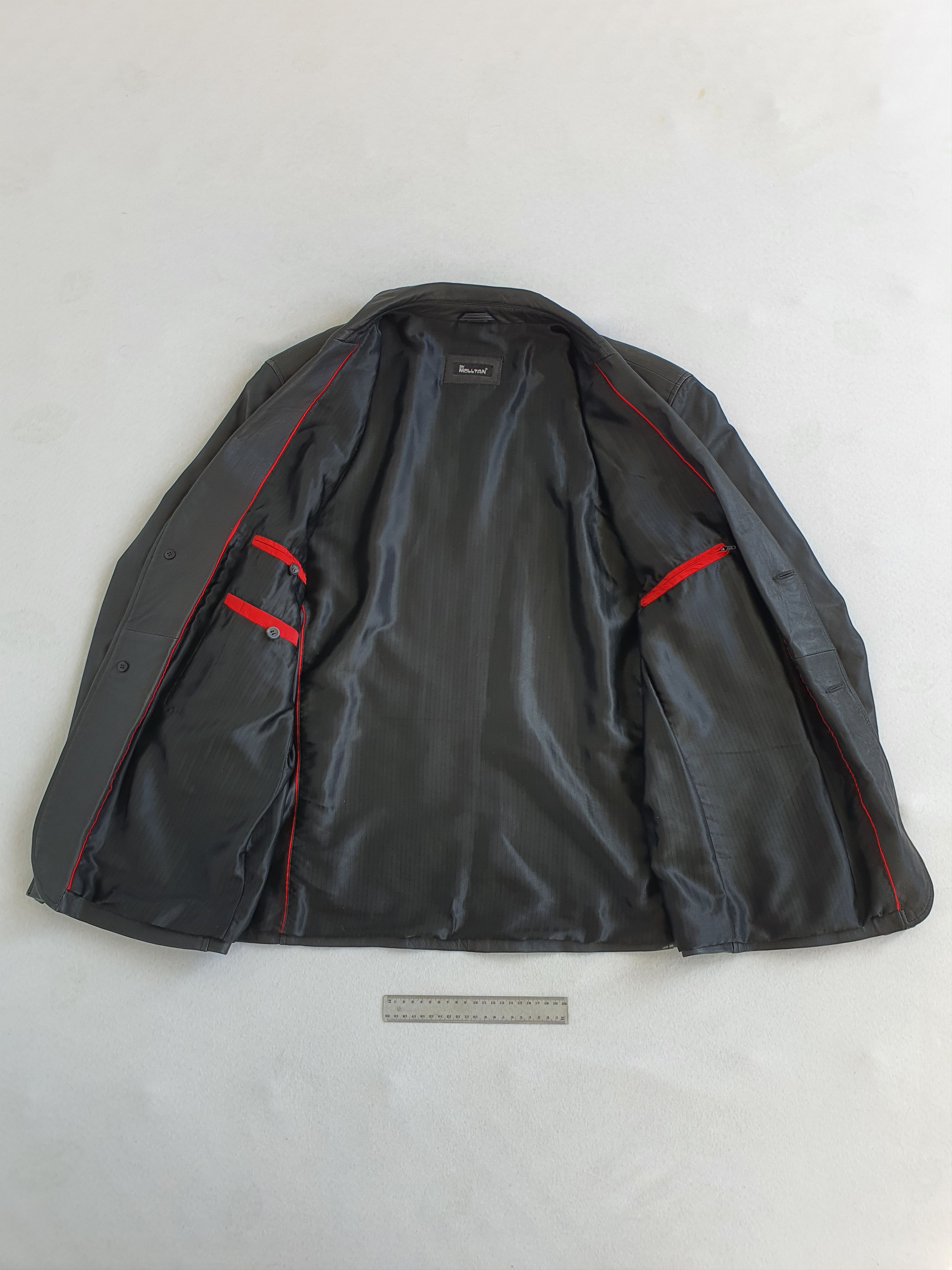 Leather × Vintage MOLLTAN (Sweden) - Black Leather Blazer Jacket Size US XXL / EU 58 / 5 - 3 Thumbnail