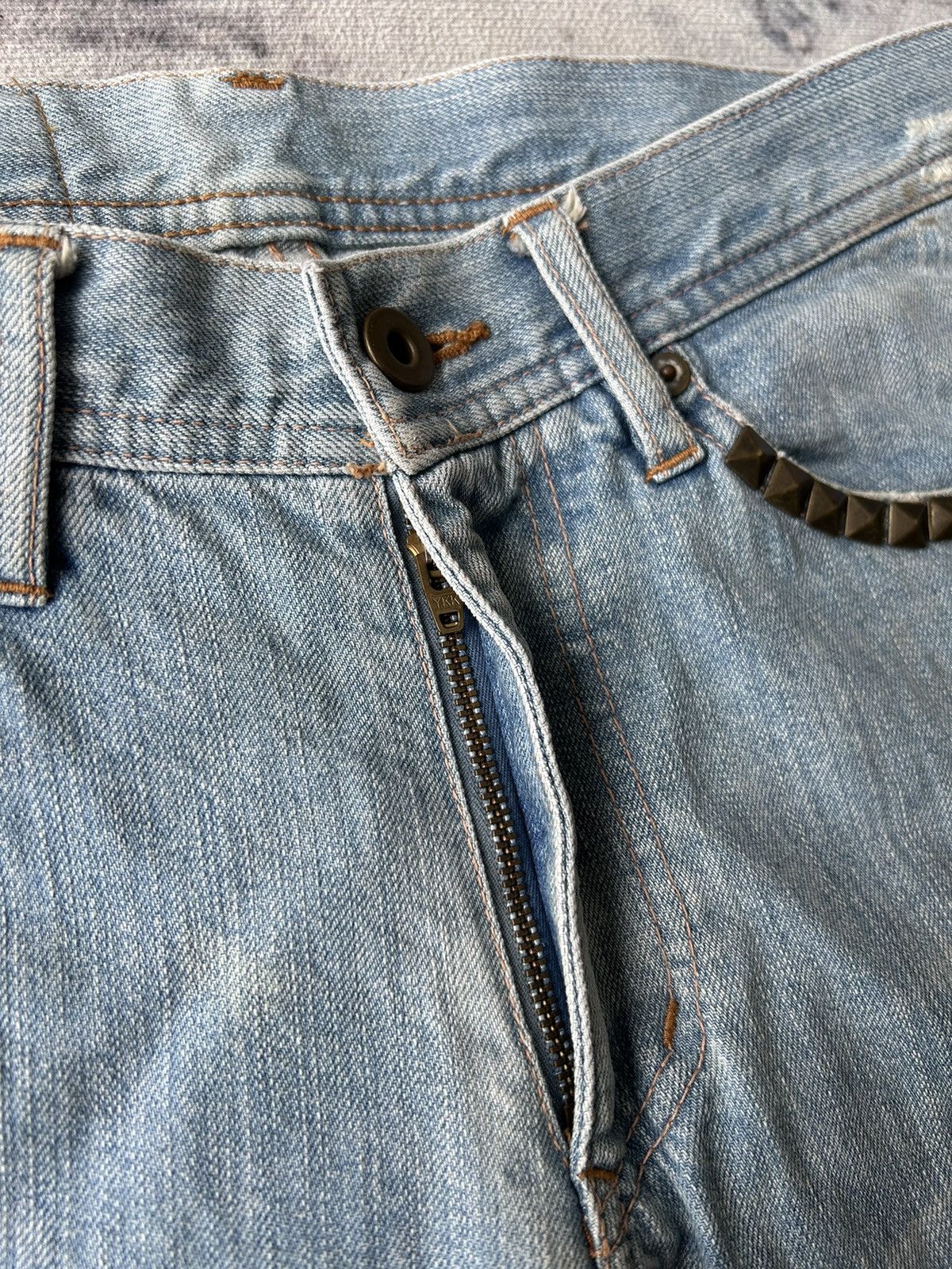 Tete Homme Tete Homme Flared Distressed Jeans Size US 29 - 12 Thumbnail