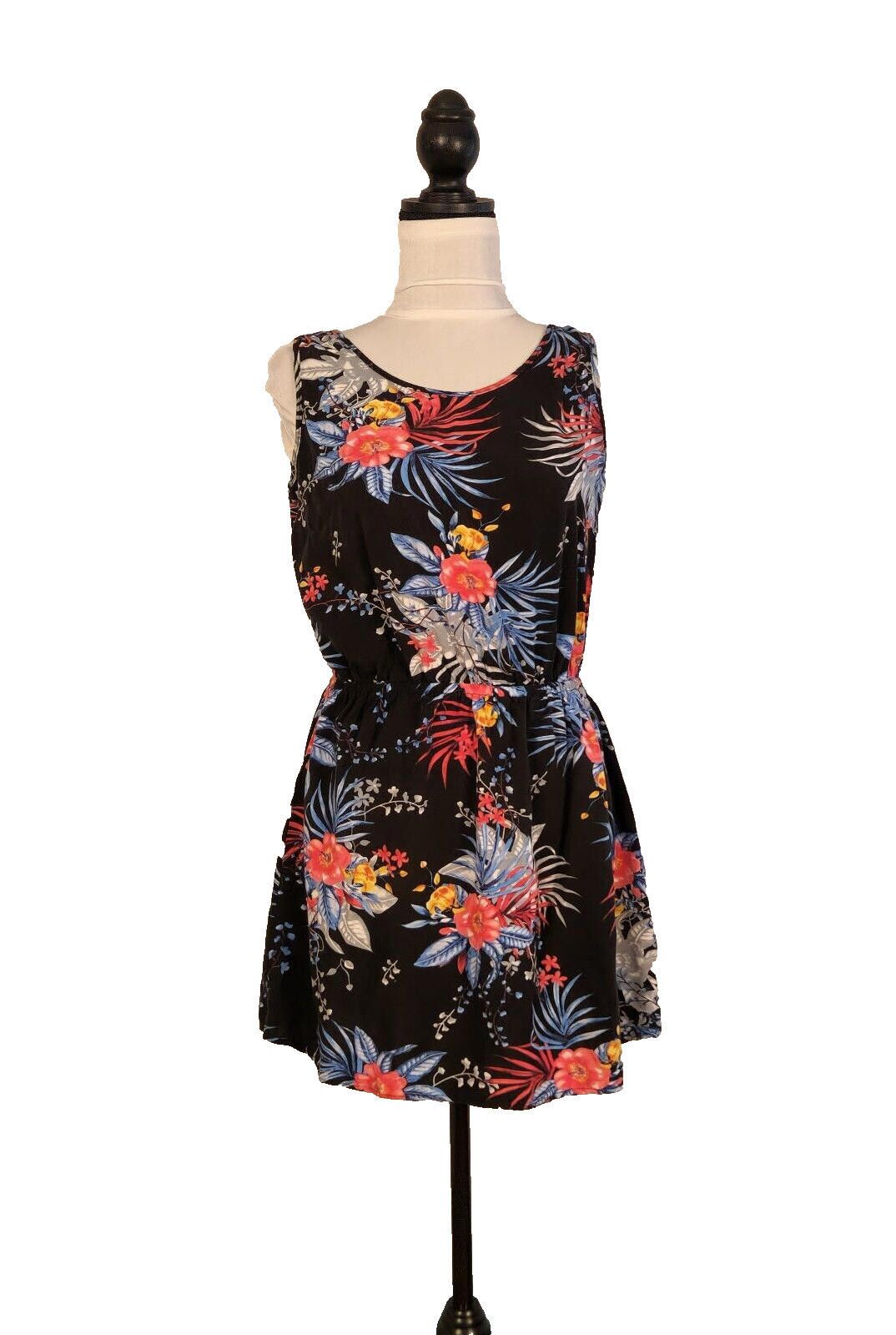 Designer Evolve Designs Size Small Midi Dress Blue Tropical Stretch Size S / US 4 / IT 40 - 1 Thumbnail