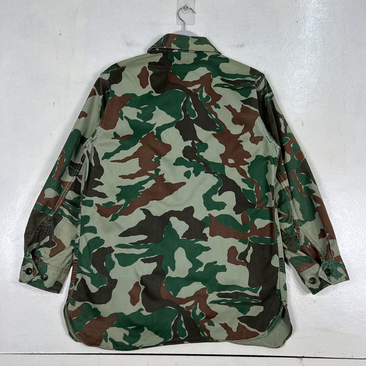 Japanese Brand 🔥 VINTAGE 1986 JAPANESE MILITARY WOODLAND CAMO SHIRT JACKET Size US M / EU 48-50 / 2 - 8 Thumbnail