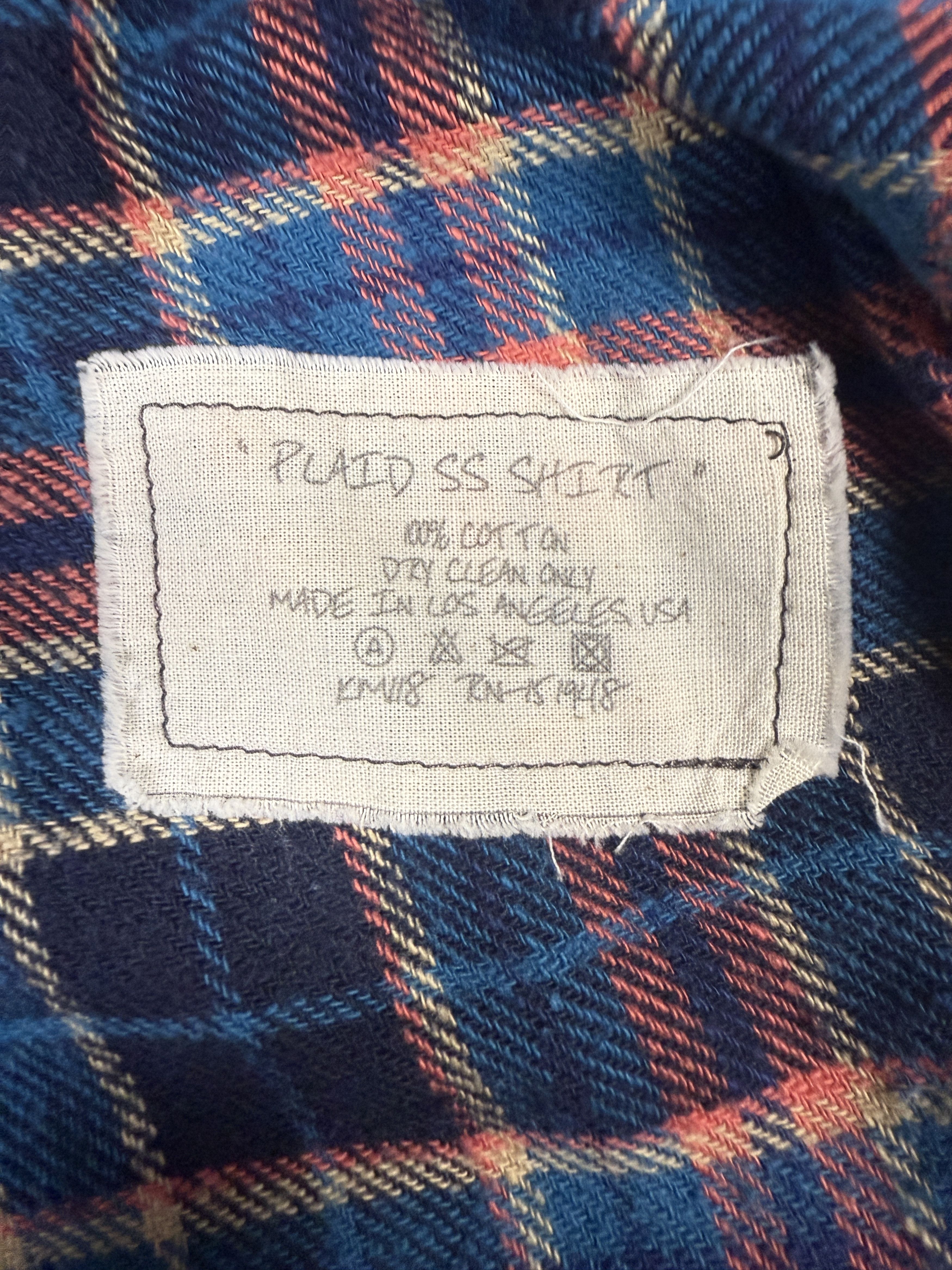 Greg Lauren $795 Greg Lauren Plaid Short Sleeve Shirt Size US XXL / EU 58 / 5 - 7 Thumbnail