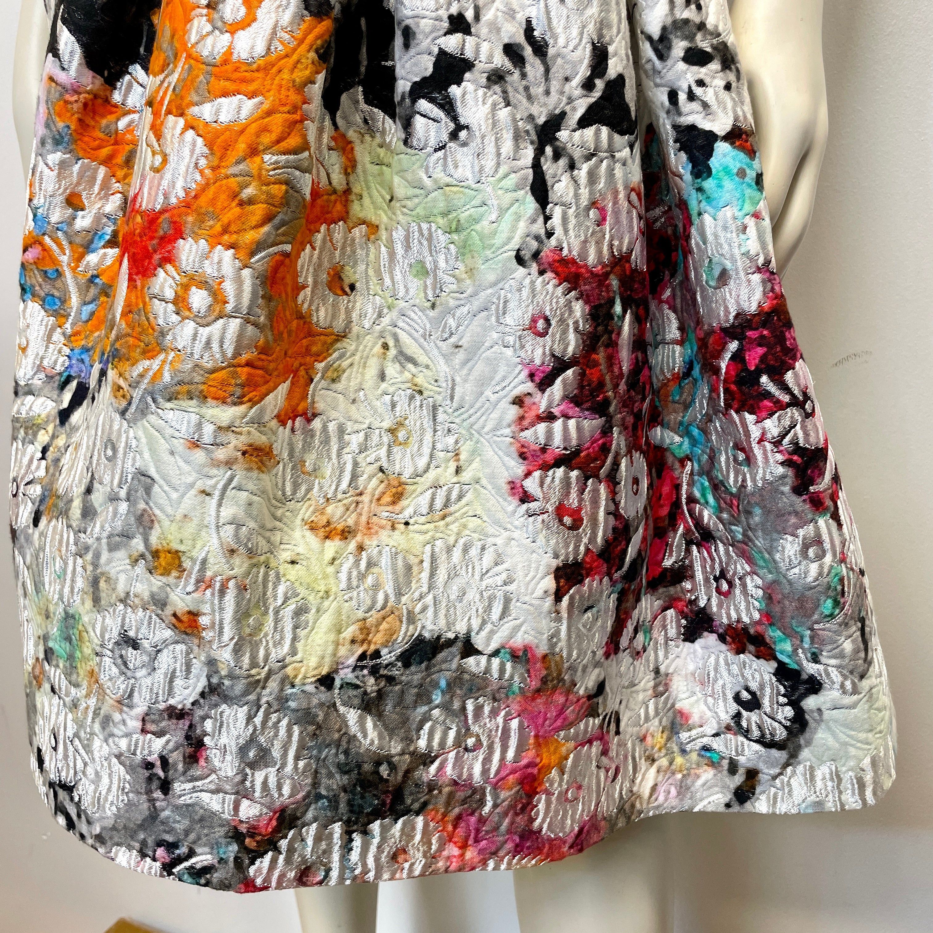 Oscar De La Renta Oscar De La Renta Spring '16 Vintage Designer Floral Jacquard Skirt Made In USA Size 28" Size 28" / US 6 / IT 42 - 4 Thumbnail