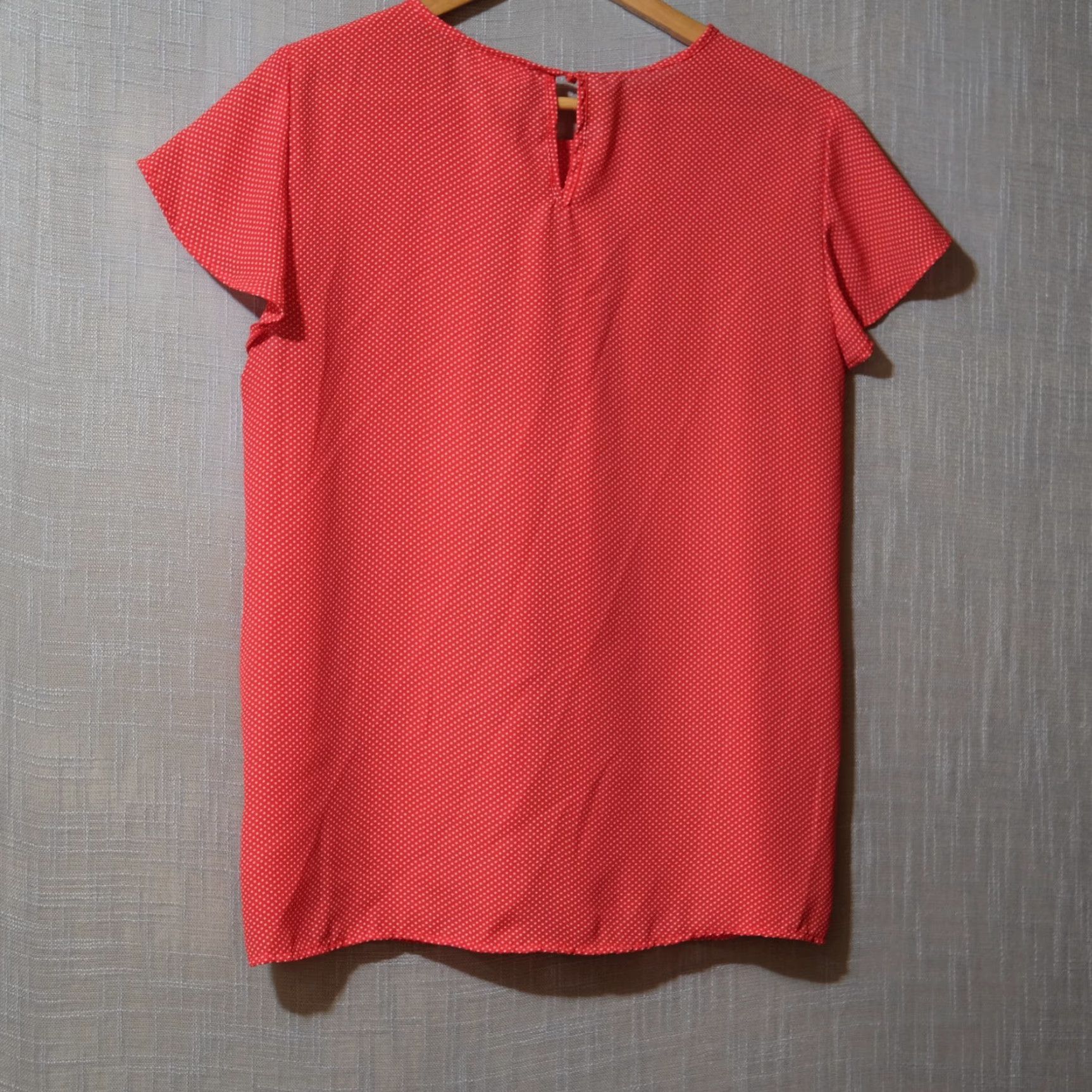 Liz Claiborne Liz Claiborne Blouse Short Sleeve Women's L Red/White Polka Dots Shirt Size L / US 10 / IT 46 - 5 Thumbnail