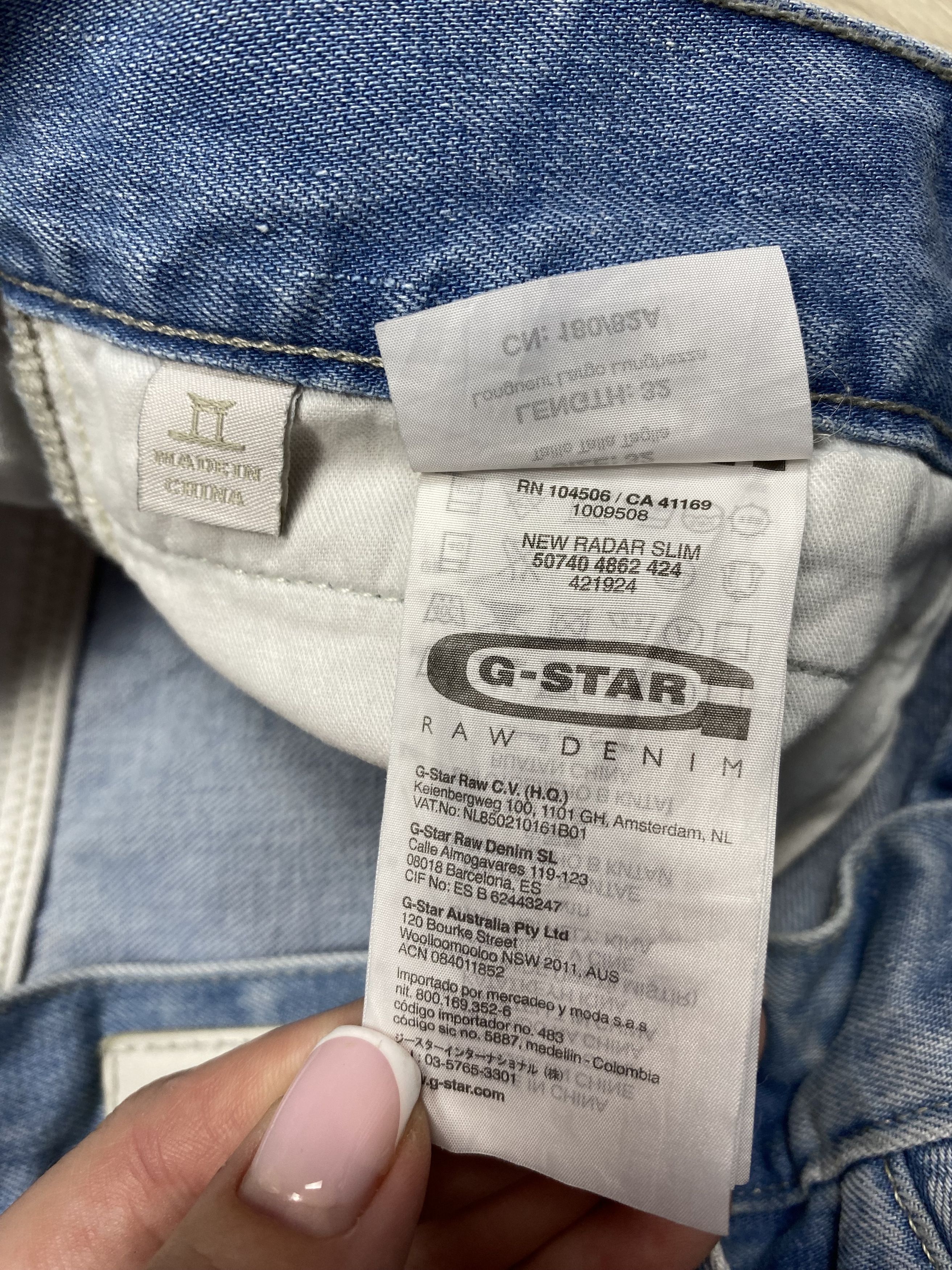 G-Star G Star Raw Vintage Mens Radar Slim Denim Pants Jeans Size US 32 / EU 48 - 6 Thumbnail