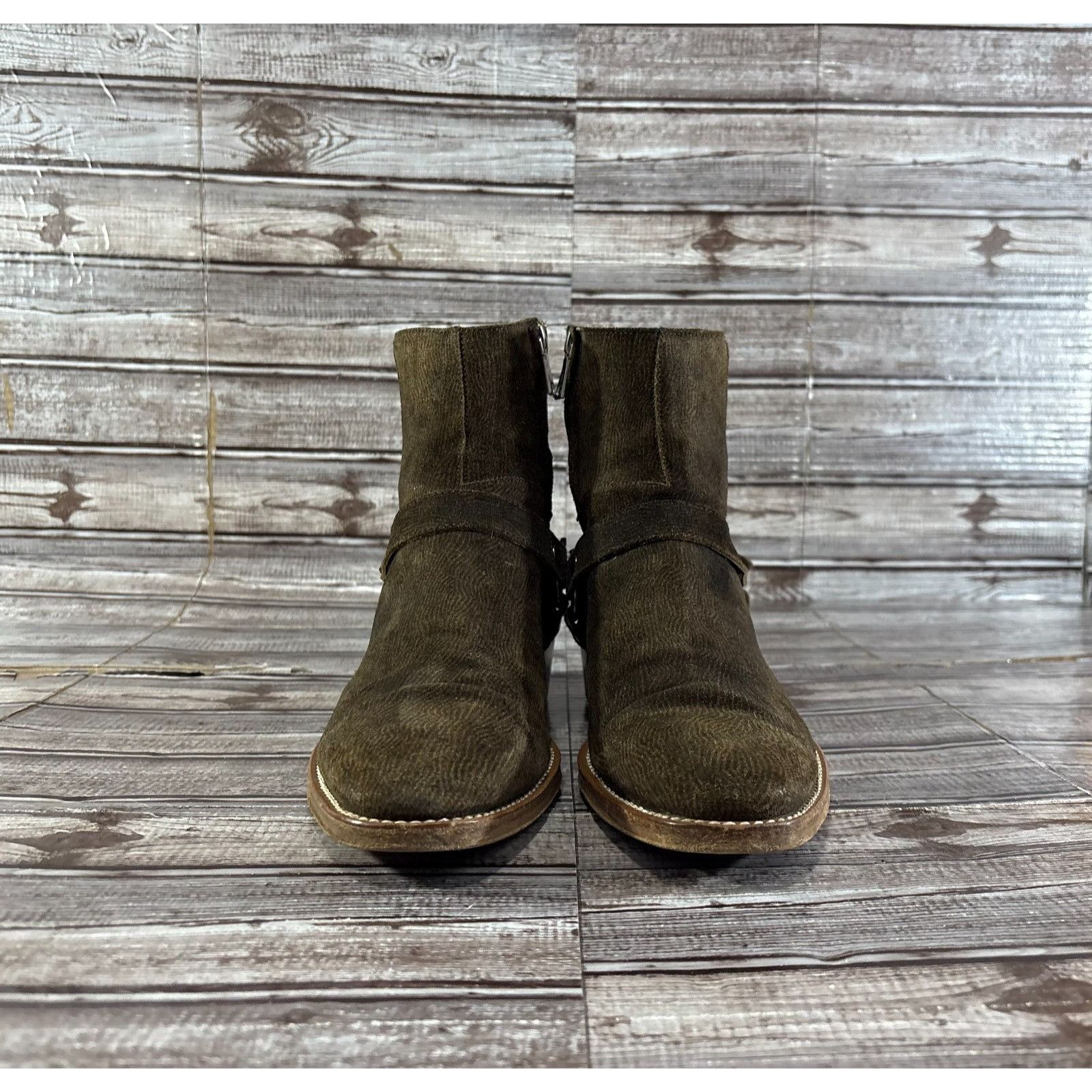John Varvatos John Varvatos Ludlow Textured suede Harness Boots size 8.5 c Size US 8.5 / EU 41-42 - 2 Thumbnail