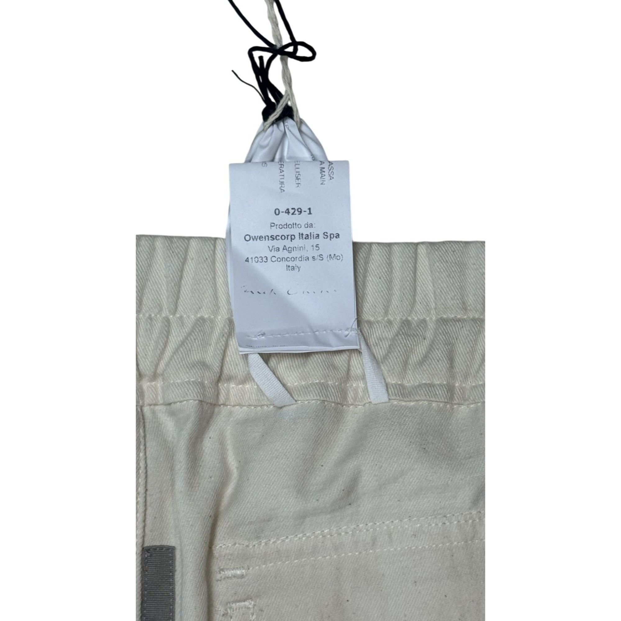 Rick Owens ♚ Rick Owens Sample 'Fog' SS22 Natural Cotton Cargo Joggers Size US 32 / EU 48 - 10 Thumbnail
