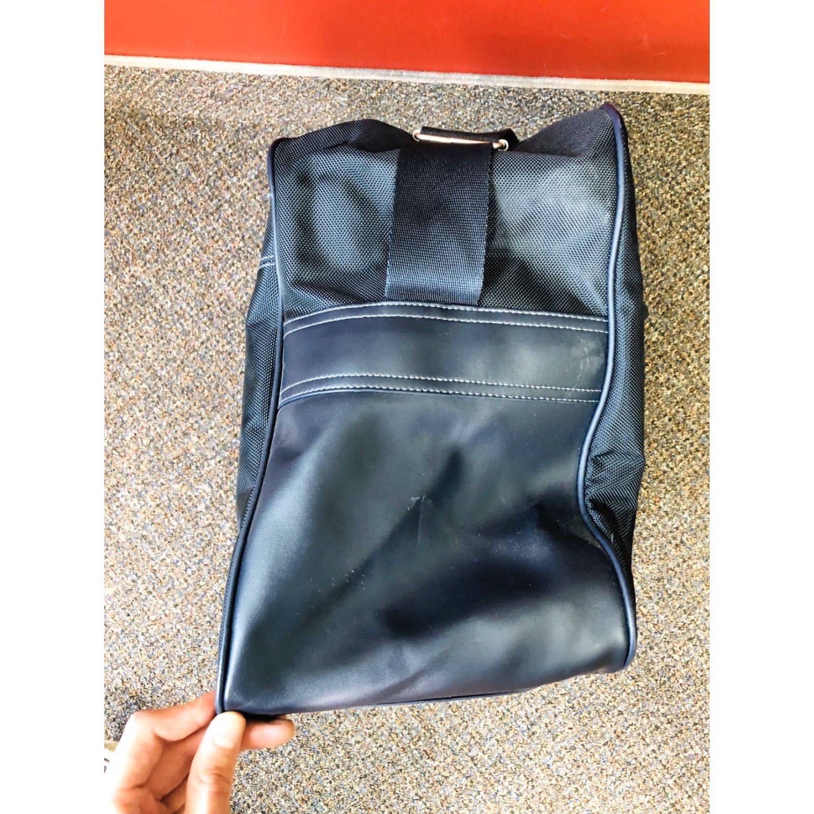 Calvin Klein VINTAGE Calvin Klein Duffle Bag MEN Large Navy blue Cotton Nylon Cotton Gym Bag BLACK Grey TT20 Size ONE SIZE - 4 Thumbnail