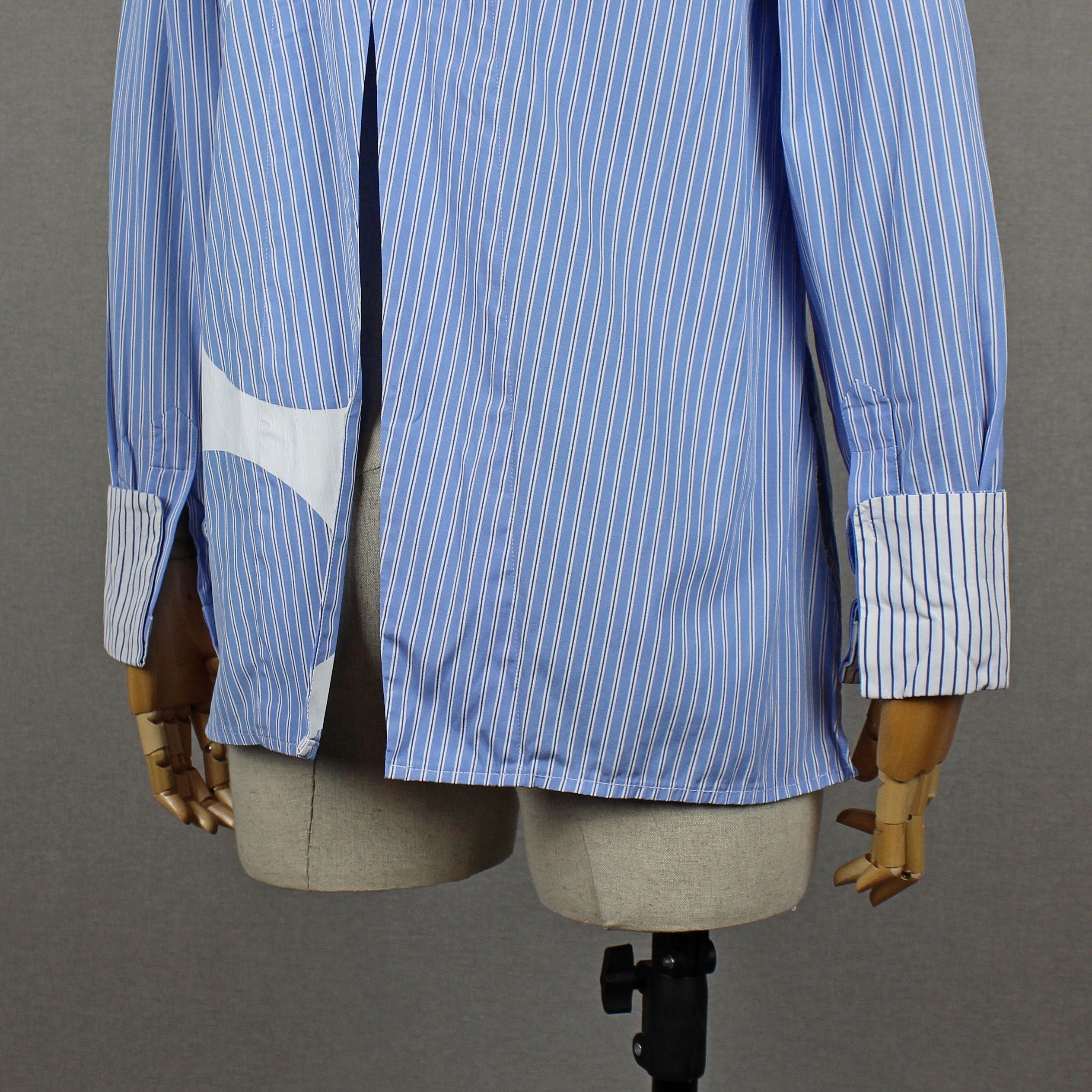 Stella McCartney Stella McCartney Asymmetric Striped Longsleeve Blouse 40 M L Size S / US 4 / IT 40 - 5 Thumbnail