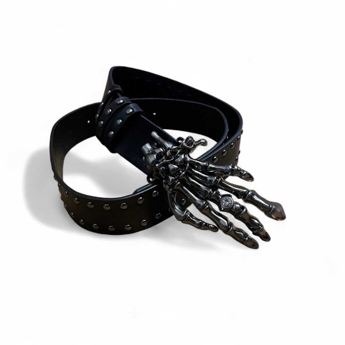 Japanese Brand Fashion Luxury Skeleton Hand Design Retro Belt Jeans Goth Size ONE SIZE - 1 Thumbnail