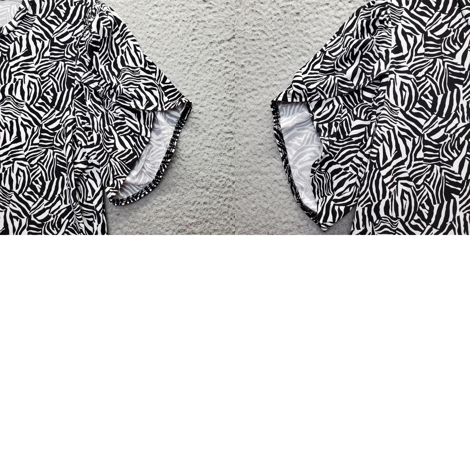Michael Kors Michael Kors Blouse Womens L Multi Zebra Print Tulip Sleeve Round Neck Shirt Womens Size L Color Multicolor Size L / US 10 / IT 46 - 8 Thumbnail