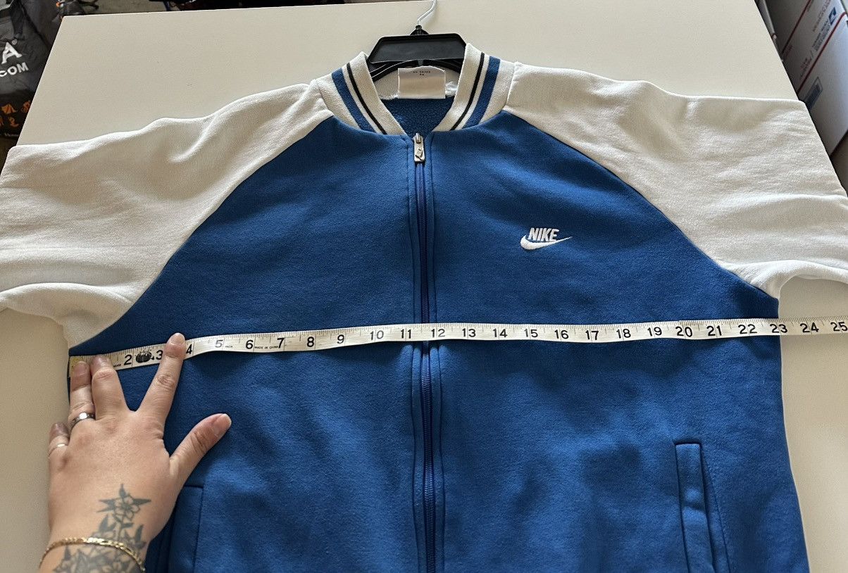 Nike Vintage Nike Track Jacket Cotton Fleece Blue Zip M 80s Retro Size US M / EU 48-50 / 2 - 3 Thumbnail