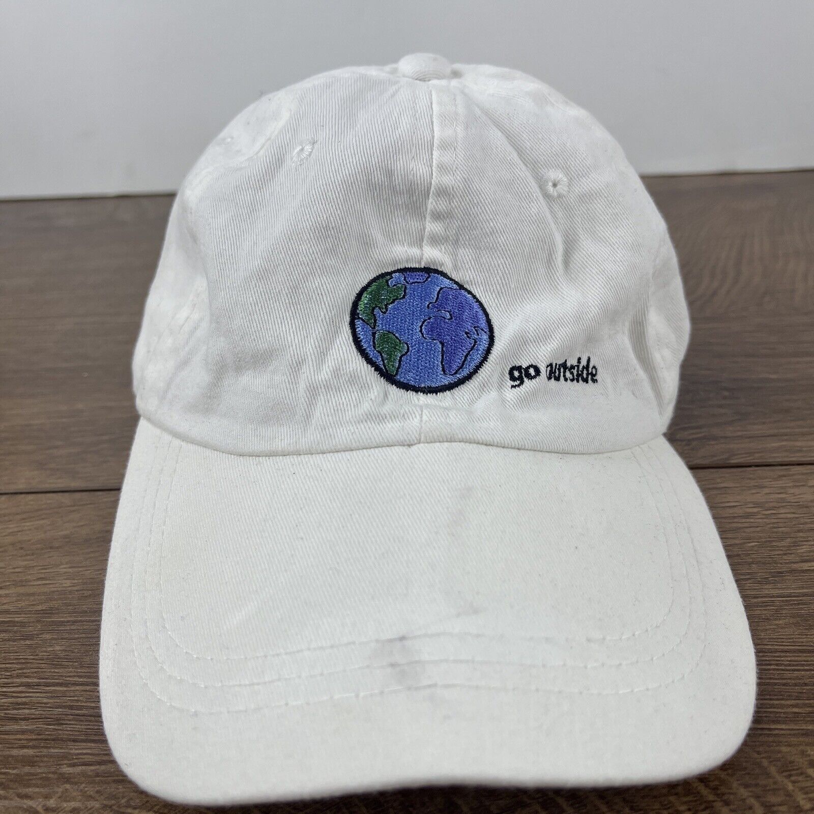 Other Go Outside Hat World Globe Hat White Hat Adjustable Adult Si Size ONE SIZE - 2 Thumbnail
